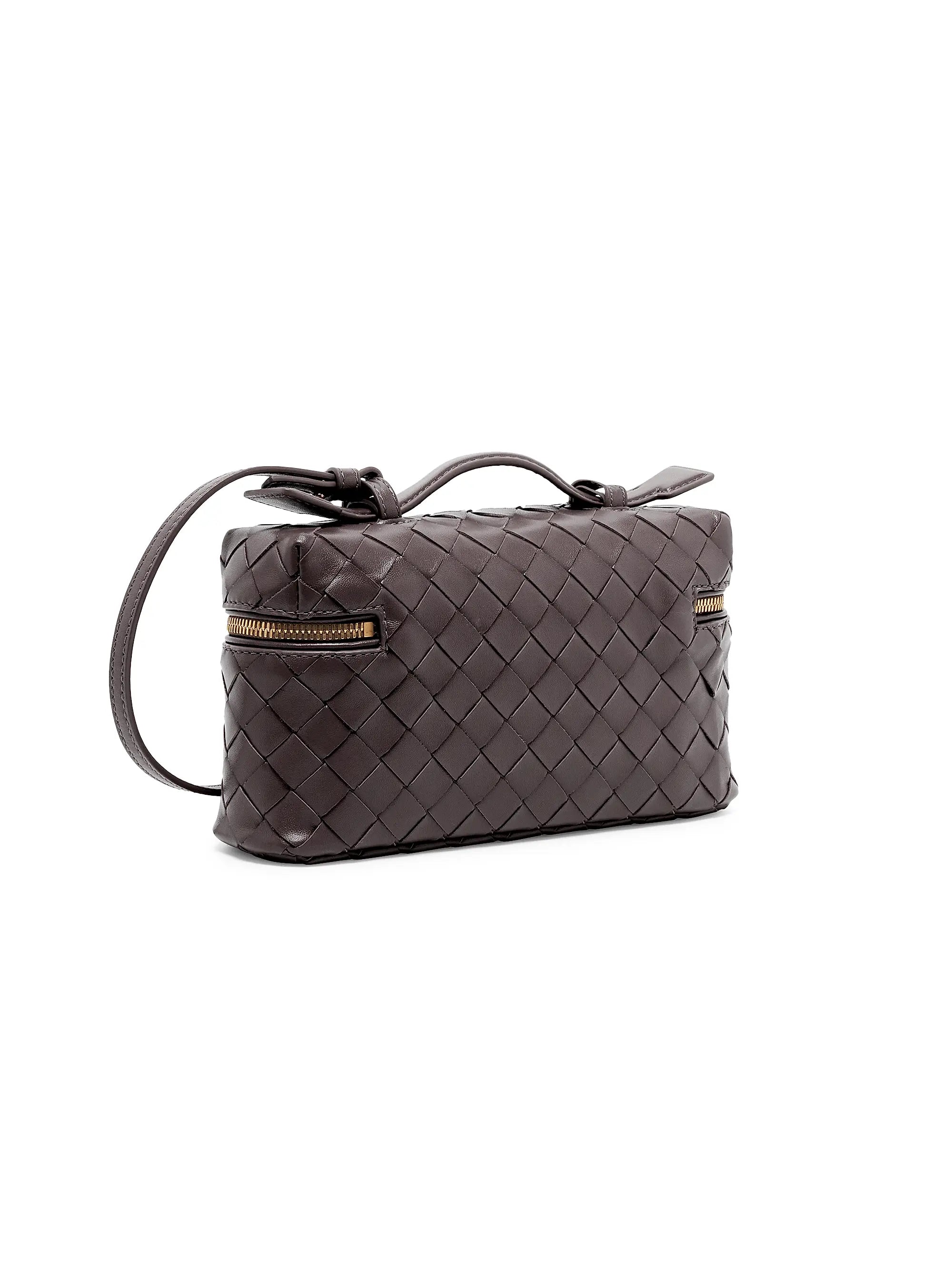 Bottega Veneta Bang Bang Intrecciato Leather Crossbody Vanity Case Bag