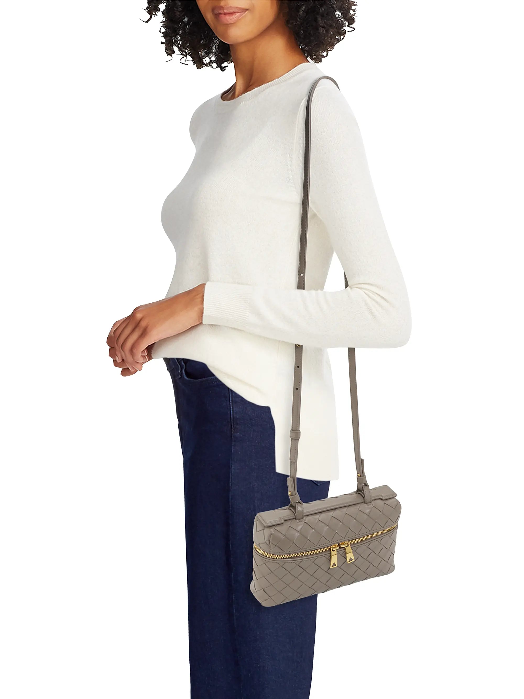 Bottega Veneta Bang Bang Intrecciato Leather Crossbody Vanity Case Bag