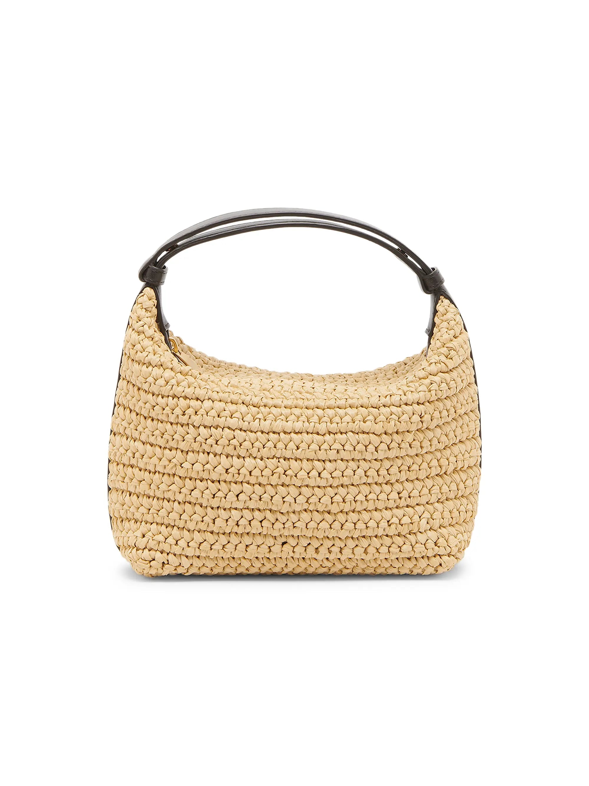 Bottega Veneta Mini Wallace Raffia Shoulder Bag