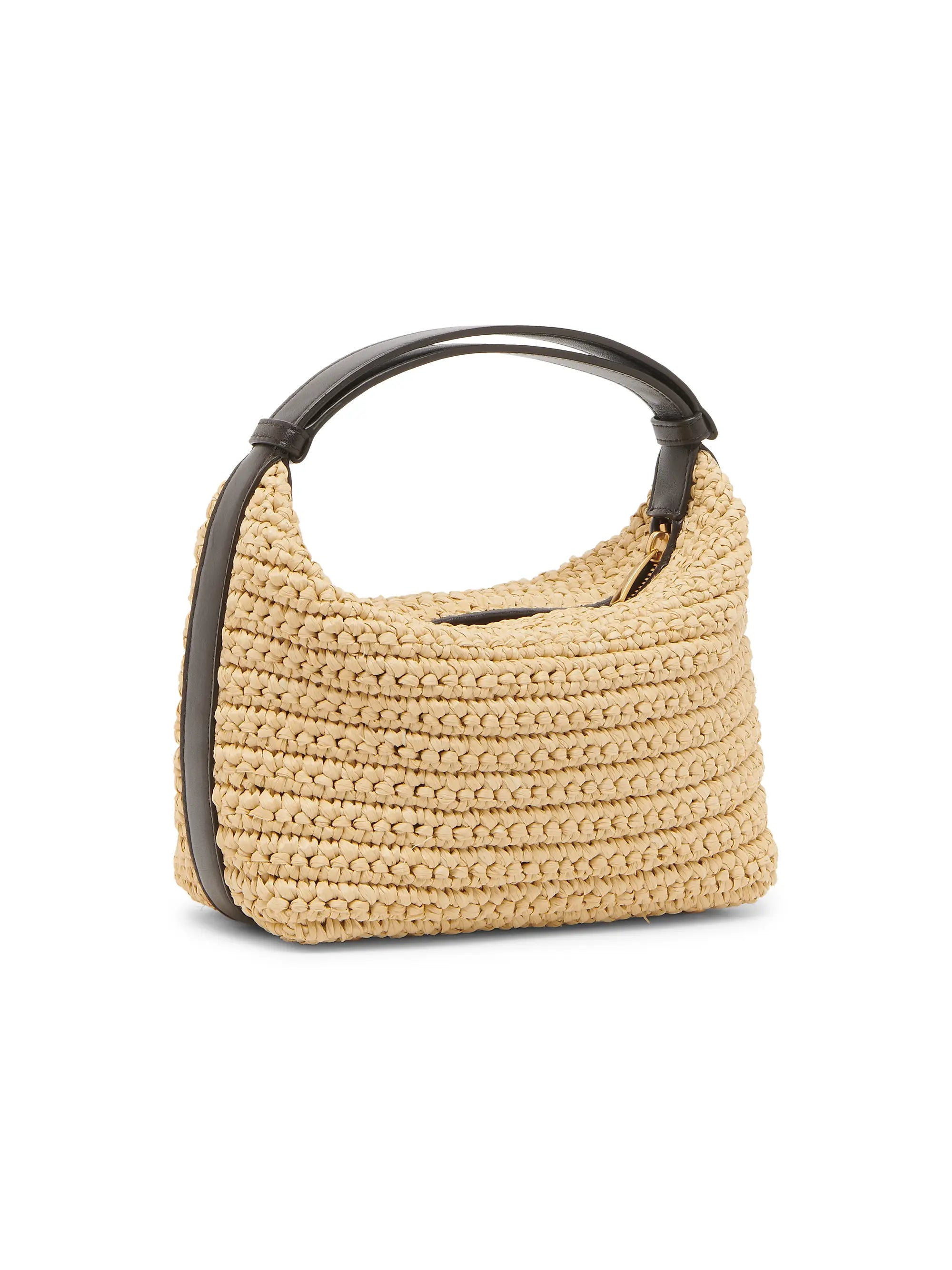 Bottega Veneta Mini Wallace Raffia Shoulder Bag
