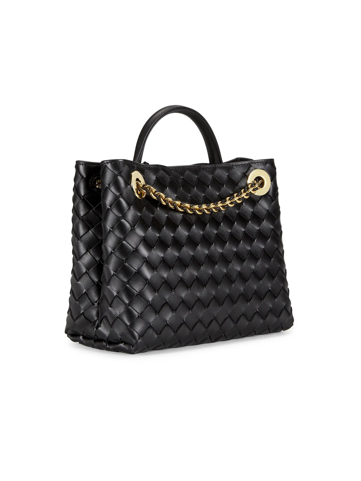 Bottega Veneta Small Andiamo Intrecciato Leather Top-Handle Bag