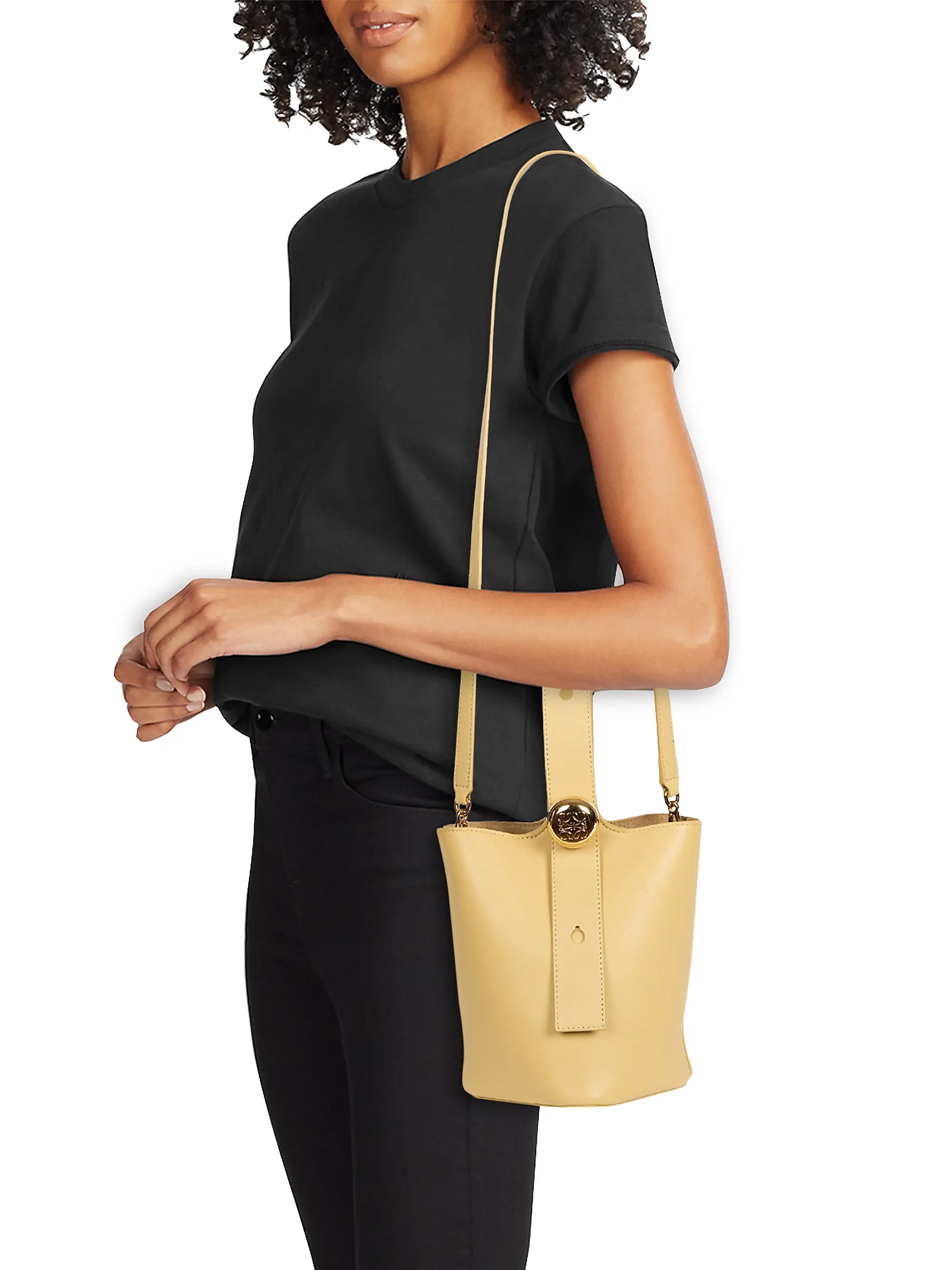 LOEWE Mini Pebbled Leather Bucket Bag