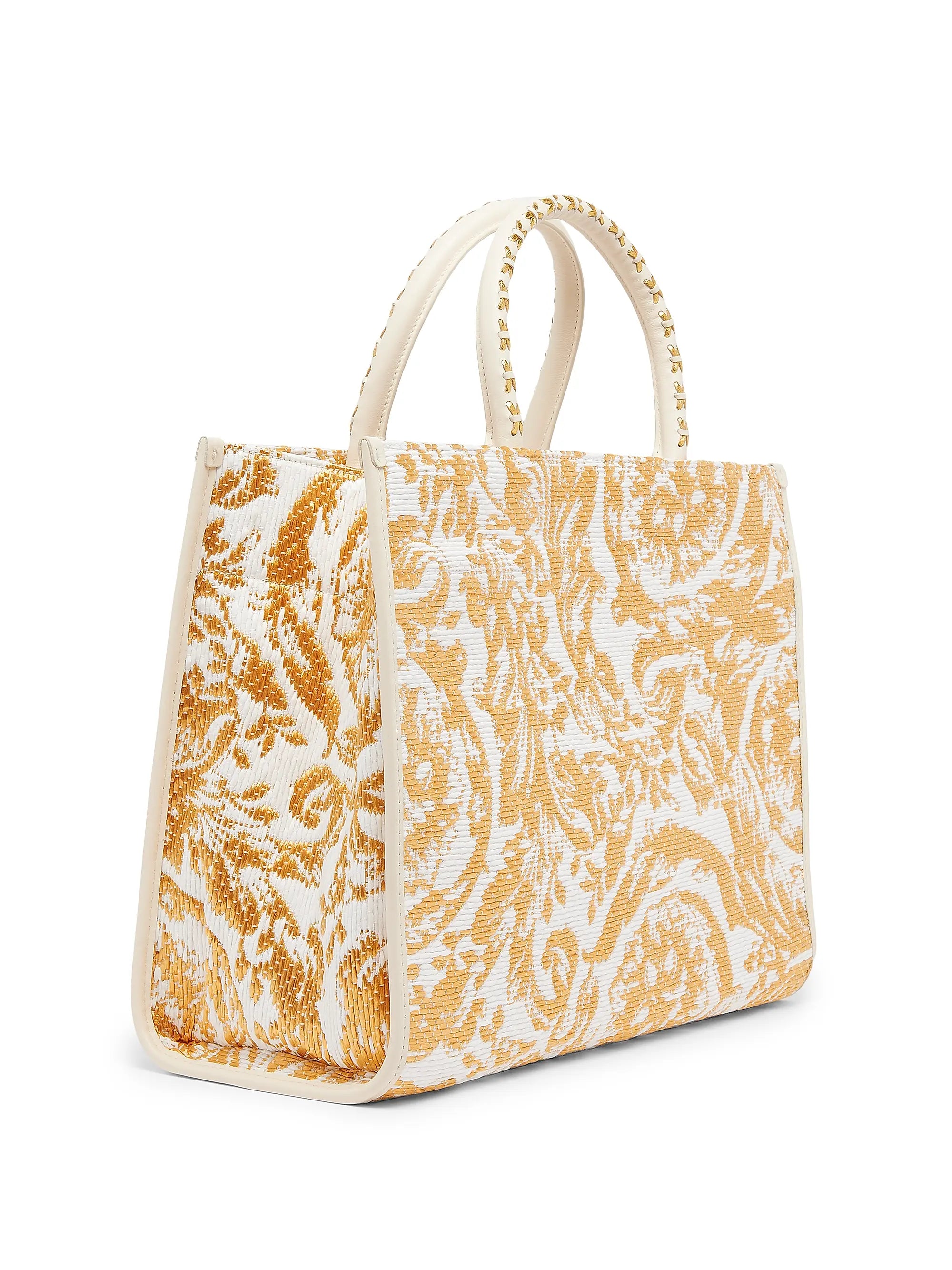 Versace Large Athena Jacquard Raffia Tote Bag