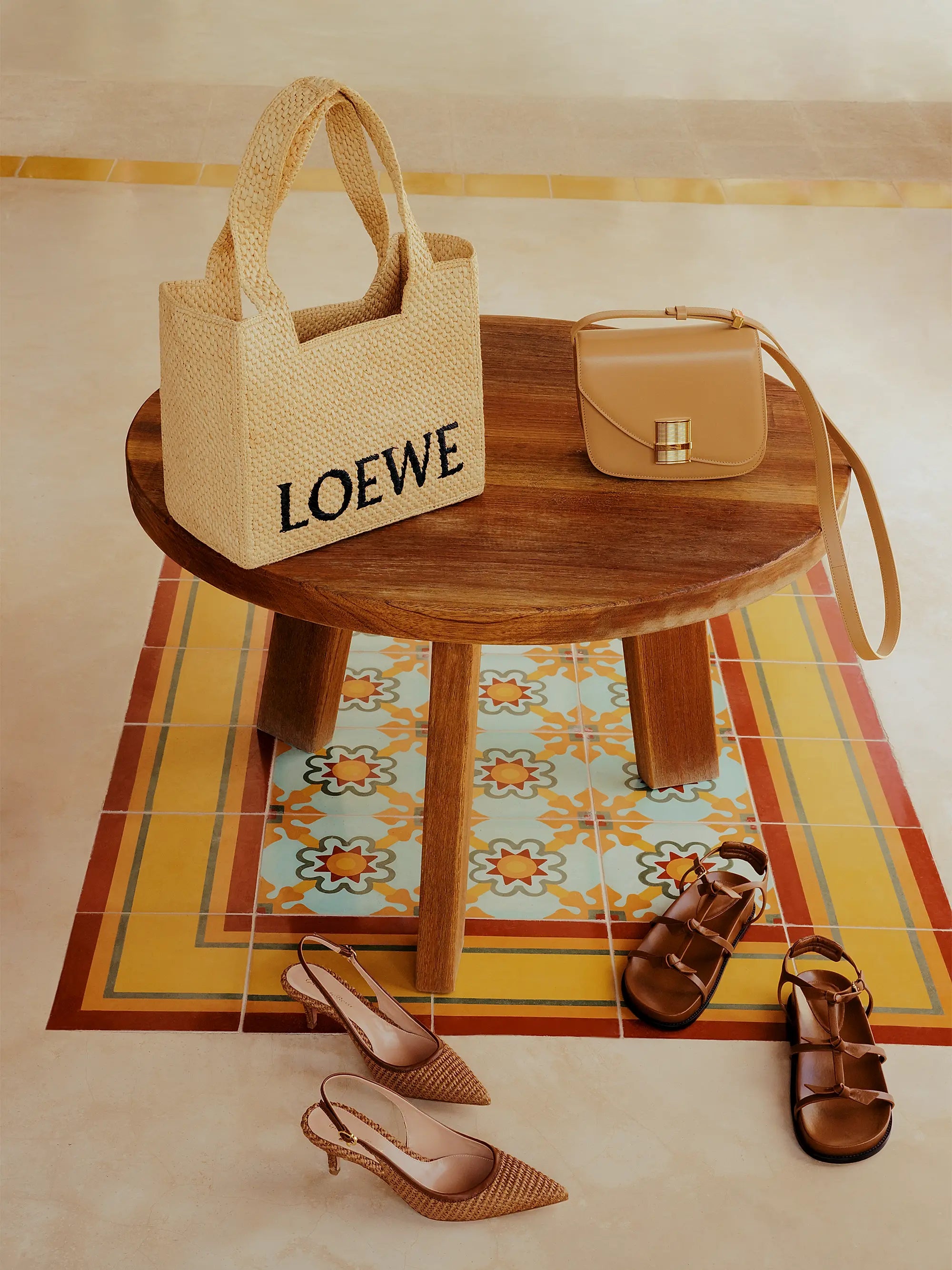 LOEWE LOEWE x Paula's Ibiza Mini Raffia Tote Bag
