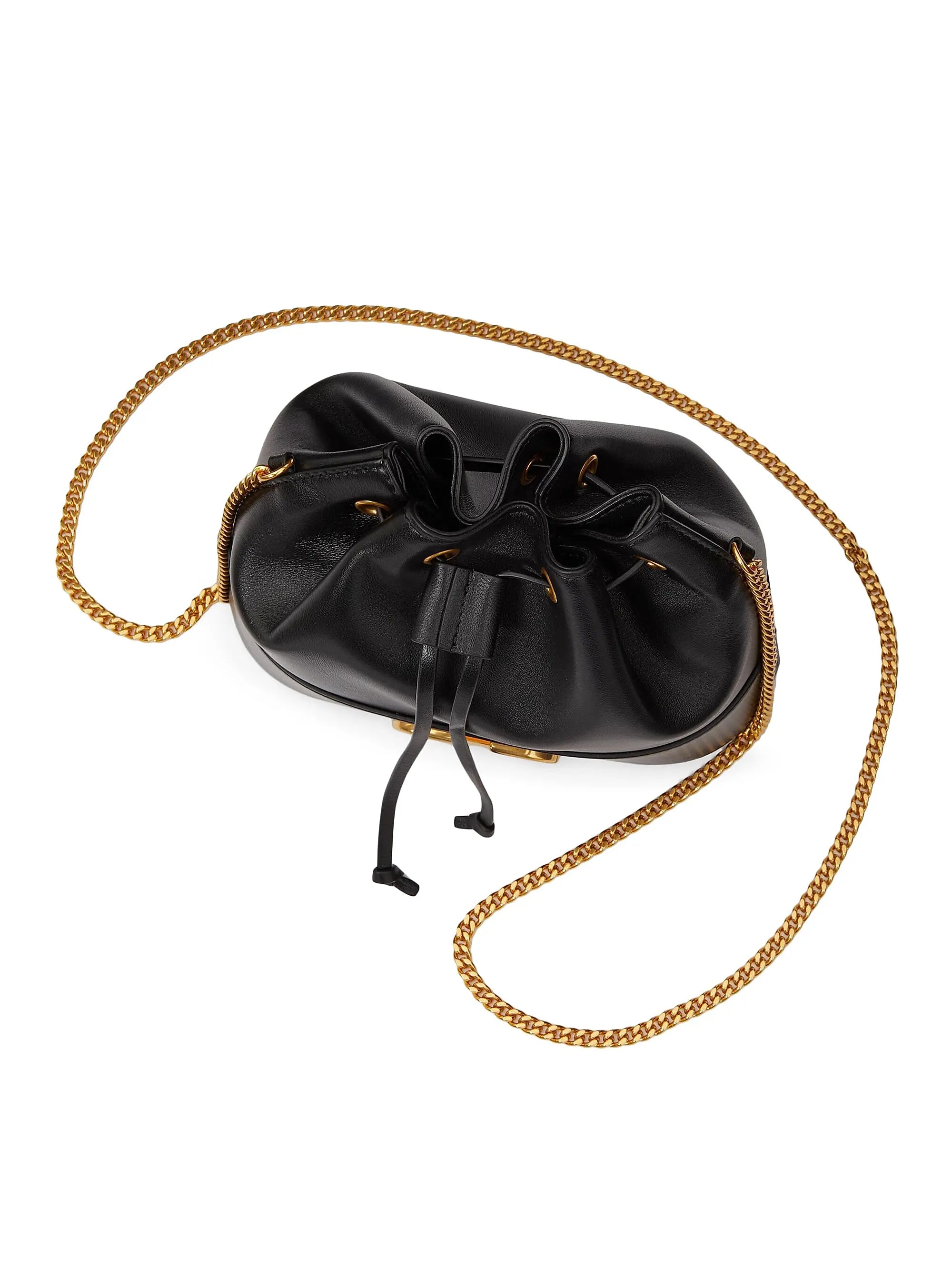 Valentino Garavani Mini Bucket Bag in Nappa with Vlogo Signature Chain