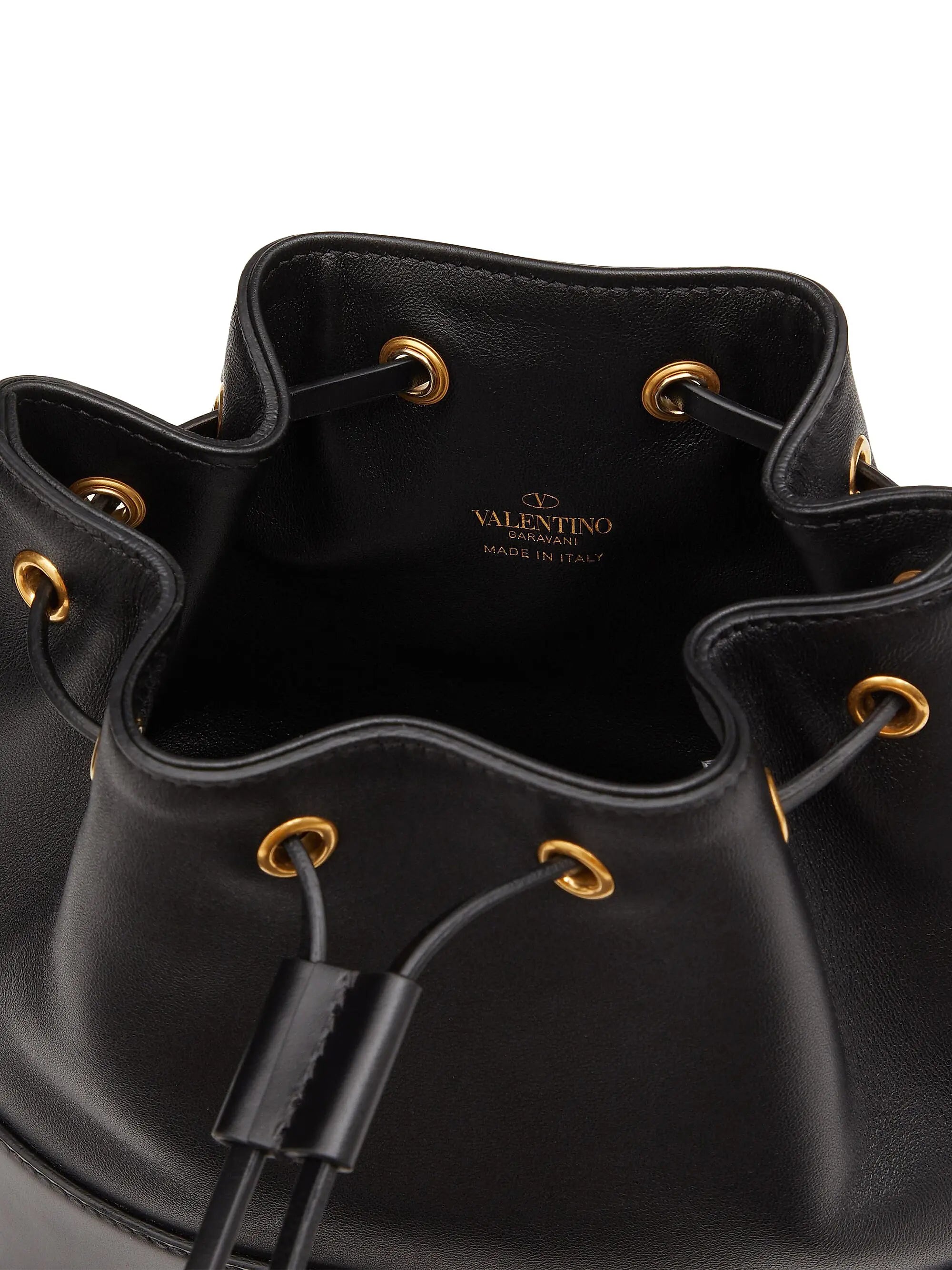 Valentino Garavani Mini Bucket Bag in Nappa with Vlogo Signature Chain