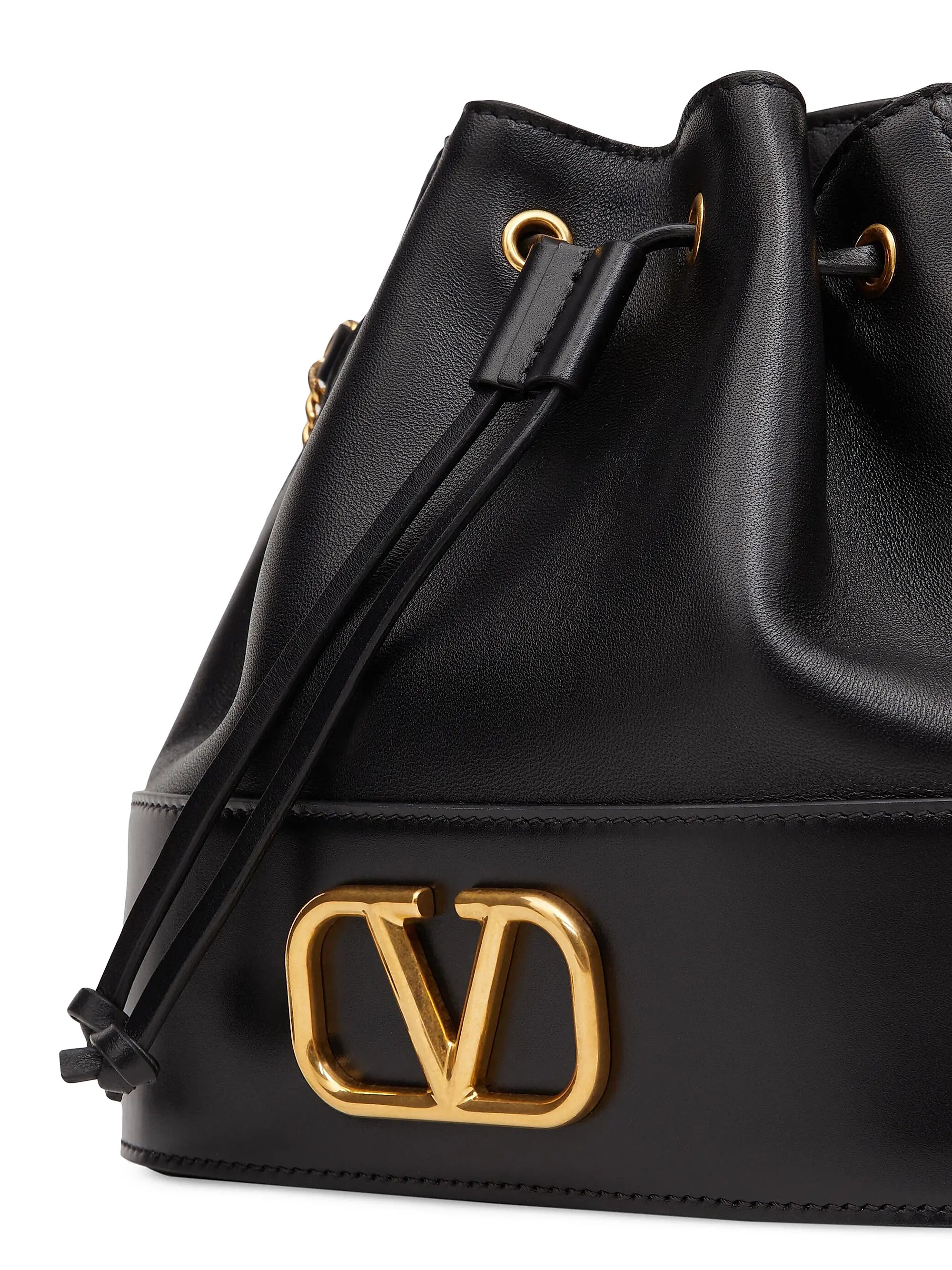 Valentino Garavani Mini Bucket Bag in Nappa with Vlogo Signature Chain
