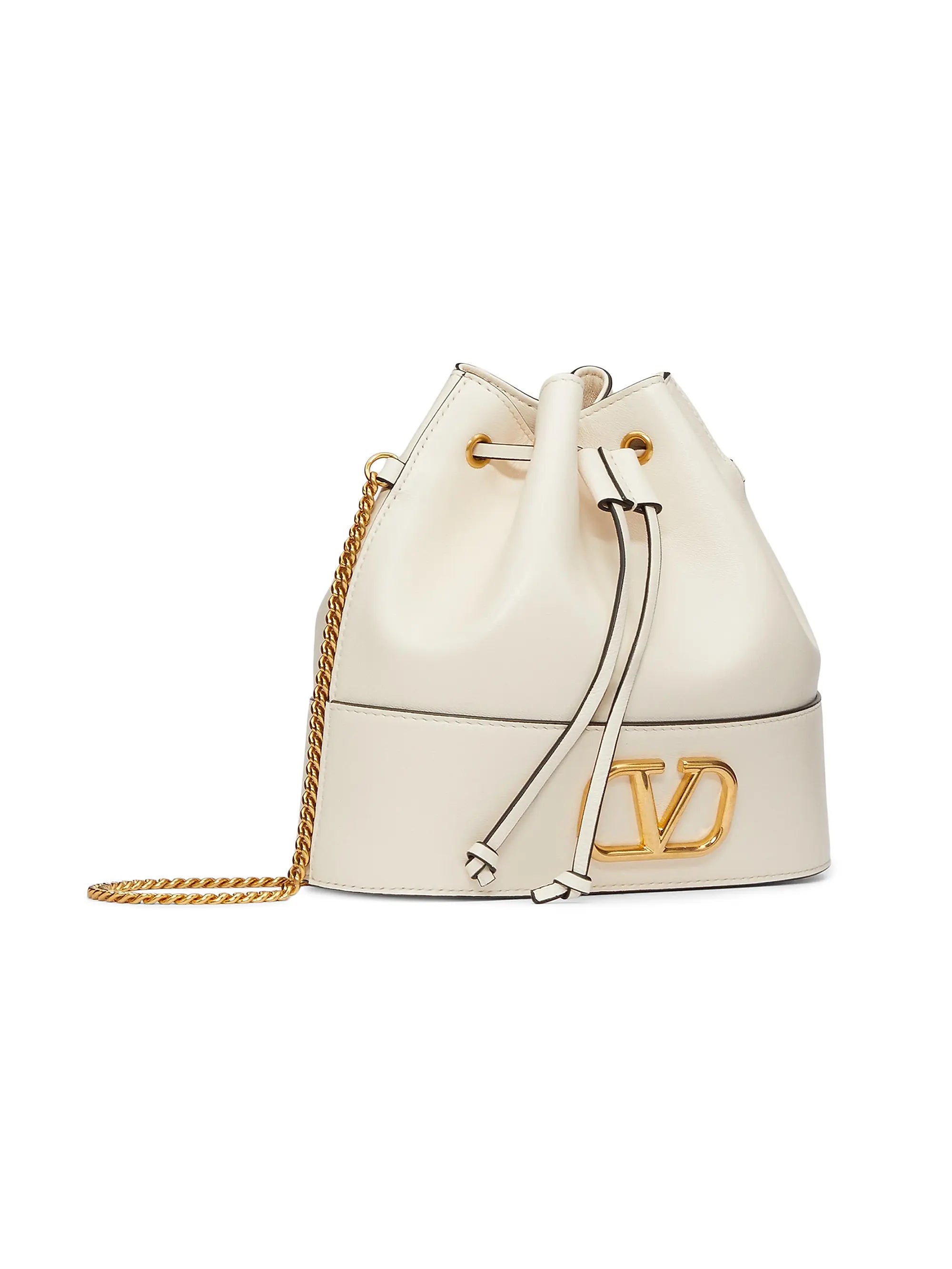 Valentino Garavani Mini Bucket Bag in Nappa with Vlogo Signature Chain