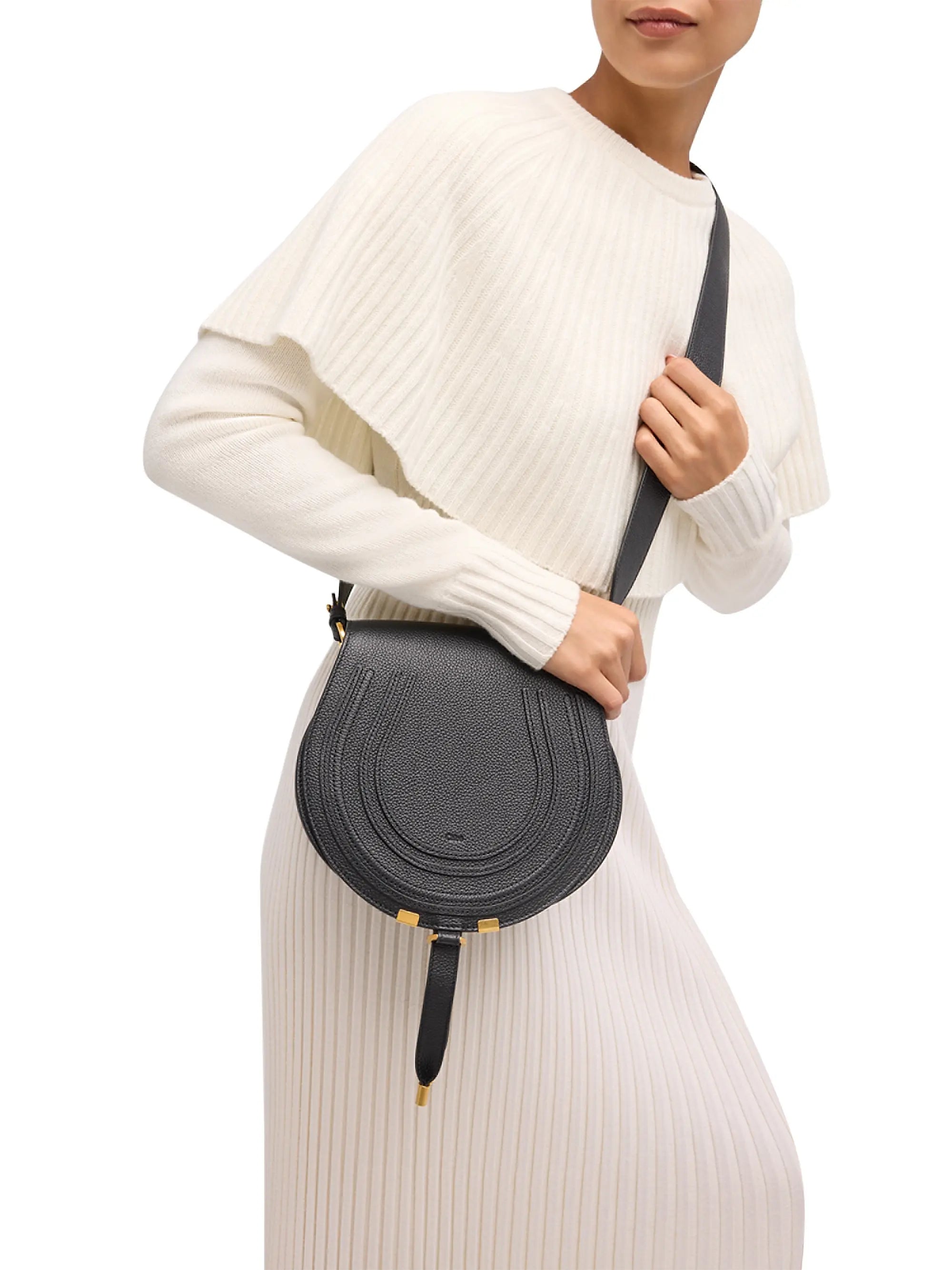 Chloé Marcie Leather Saddle Bag