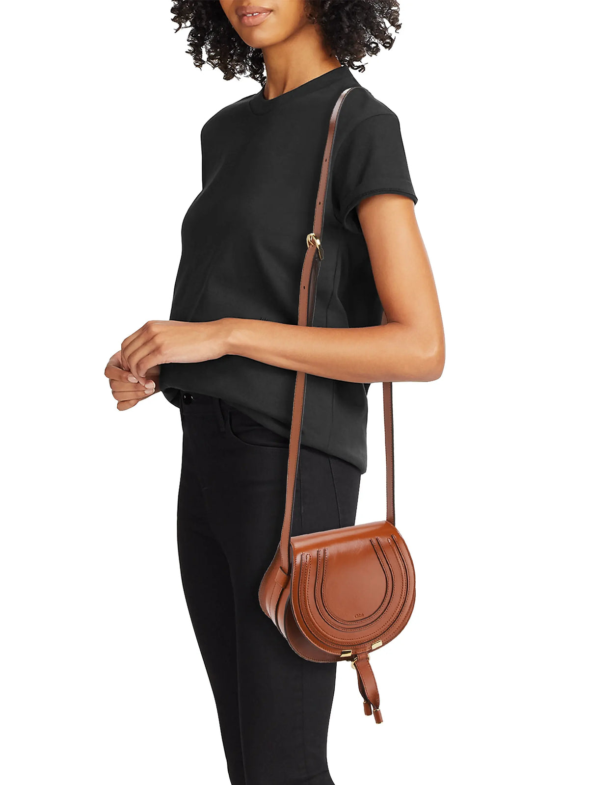 Chloé Small Marcie Leather Saddle Bag