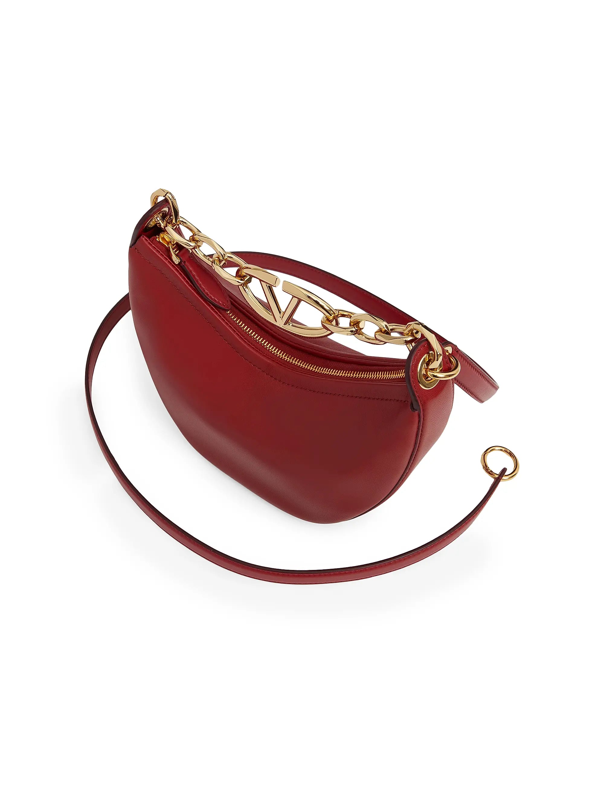 Valentino Garavani VLogo Moon Mini Hobo Bag in Nappa Leather