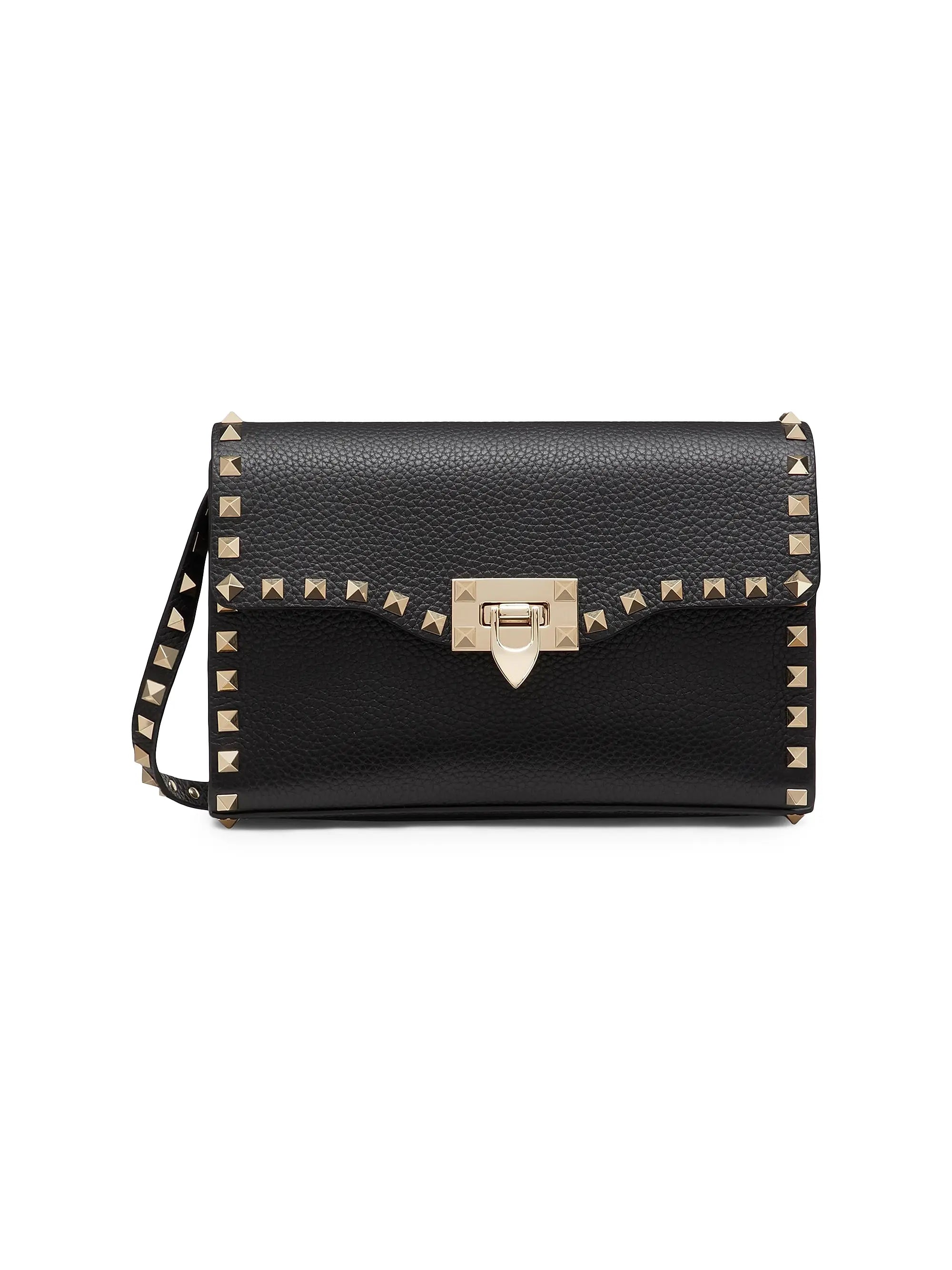 Valentino Garavani Small Rockstud Grainy Calfskin Crossbody Bag