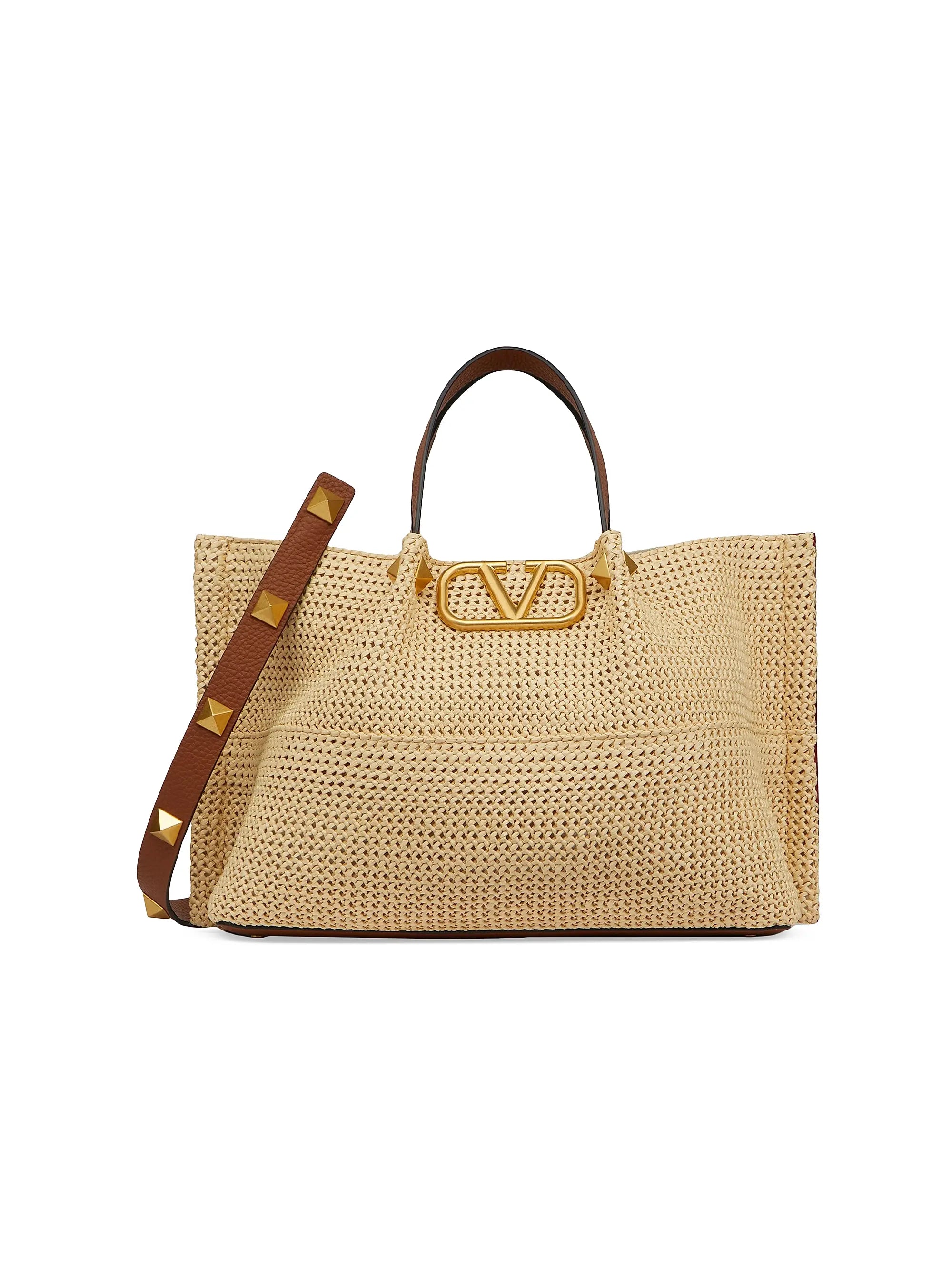 Valentino Garavani Medium Straw Summer Tote Bag