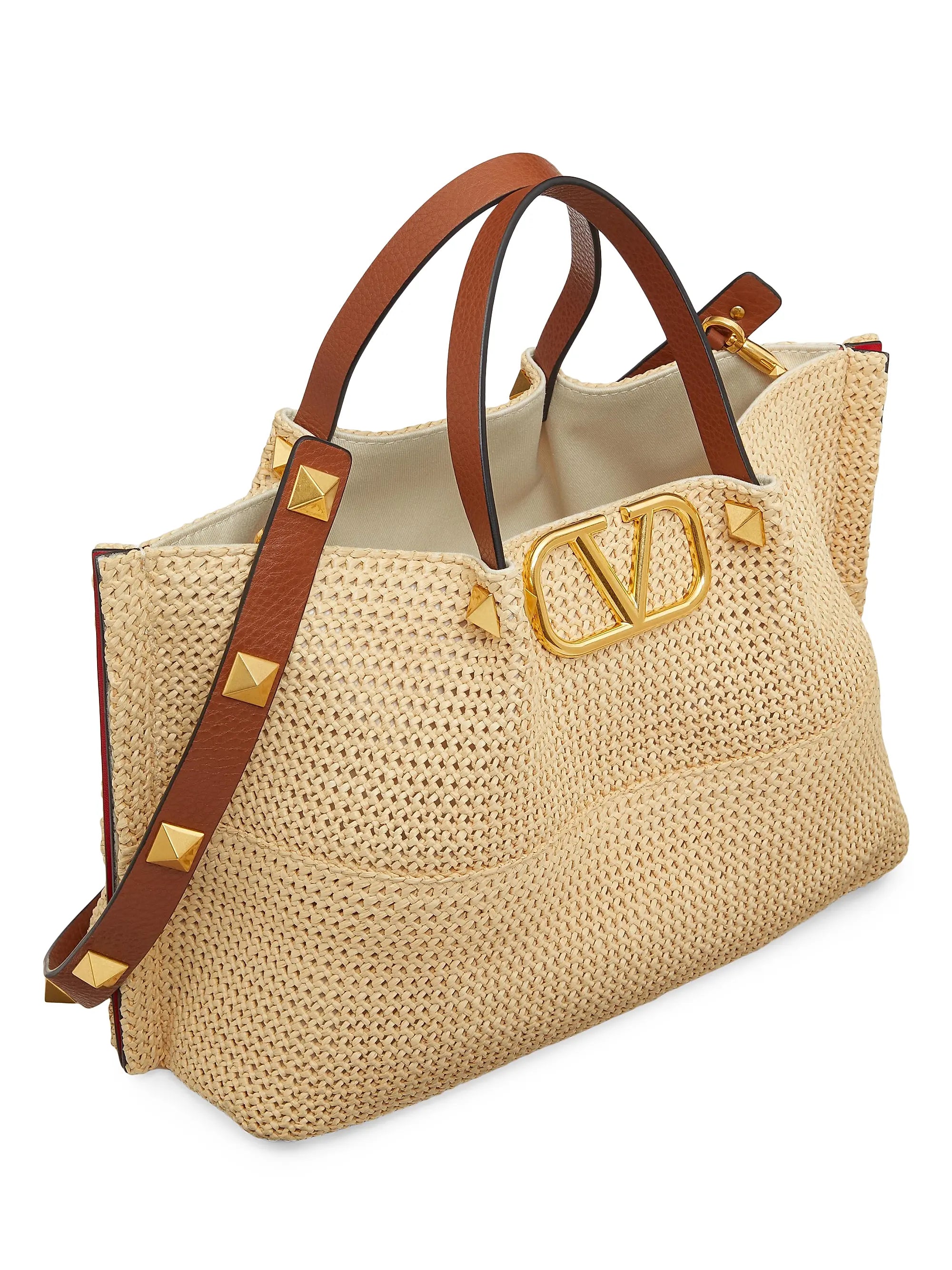 Valentino Garavani Medium Straw Summer Tote Bag