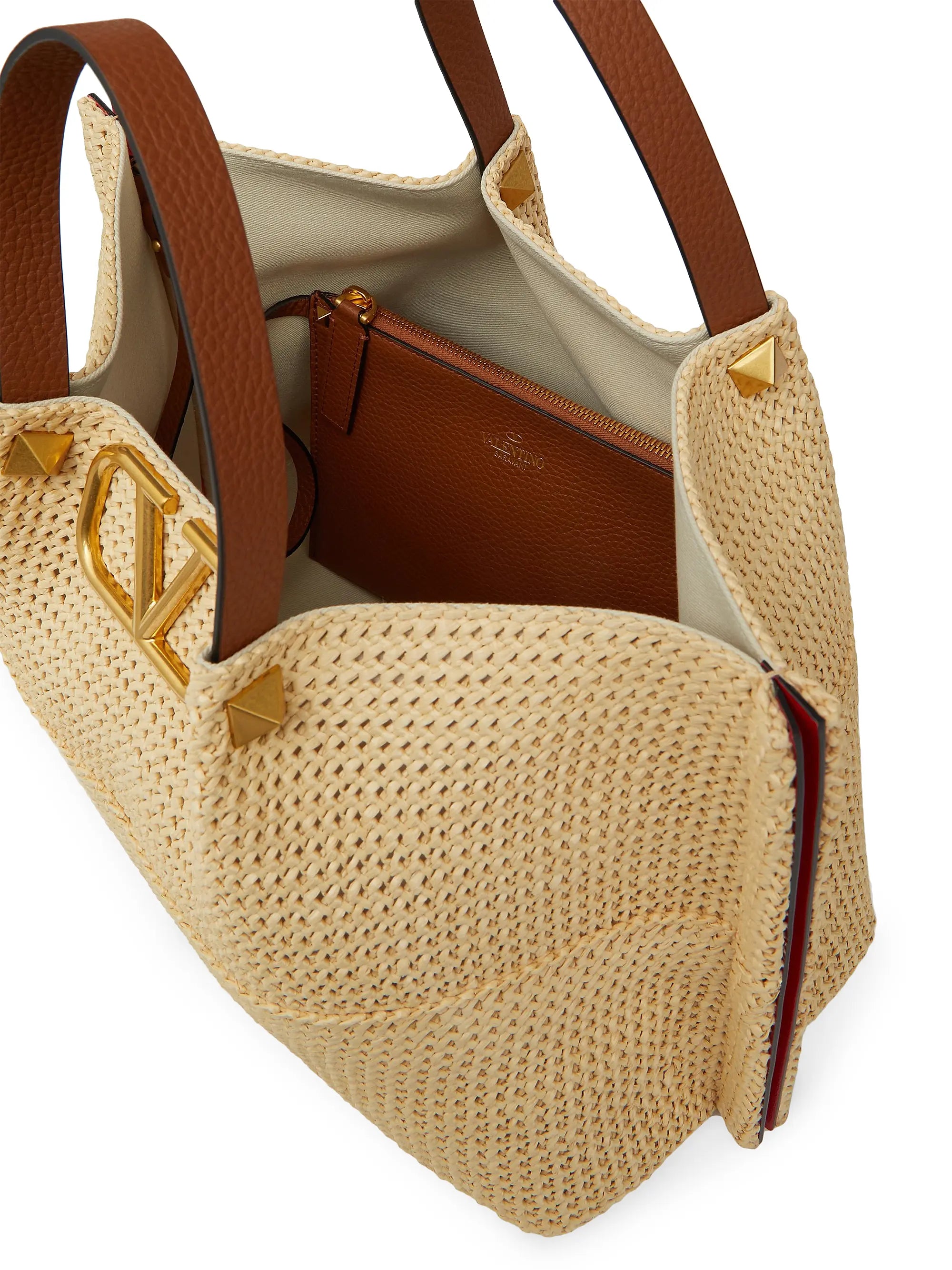 Valentino Garavani Medium Straw Summer Tote Bag