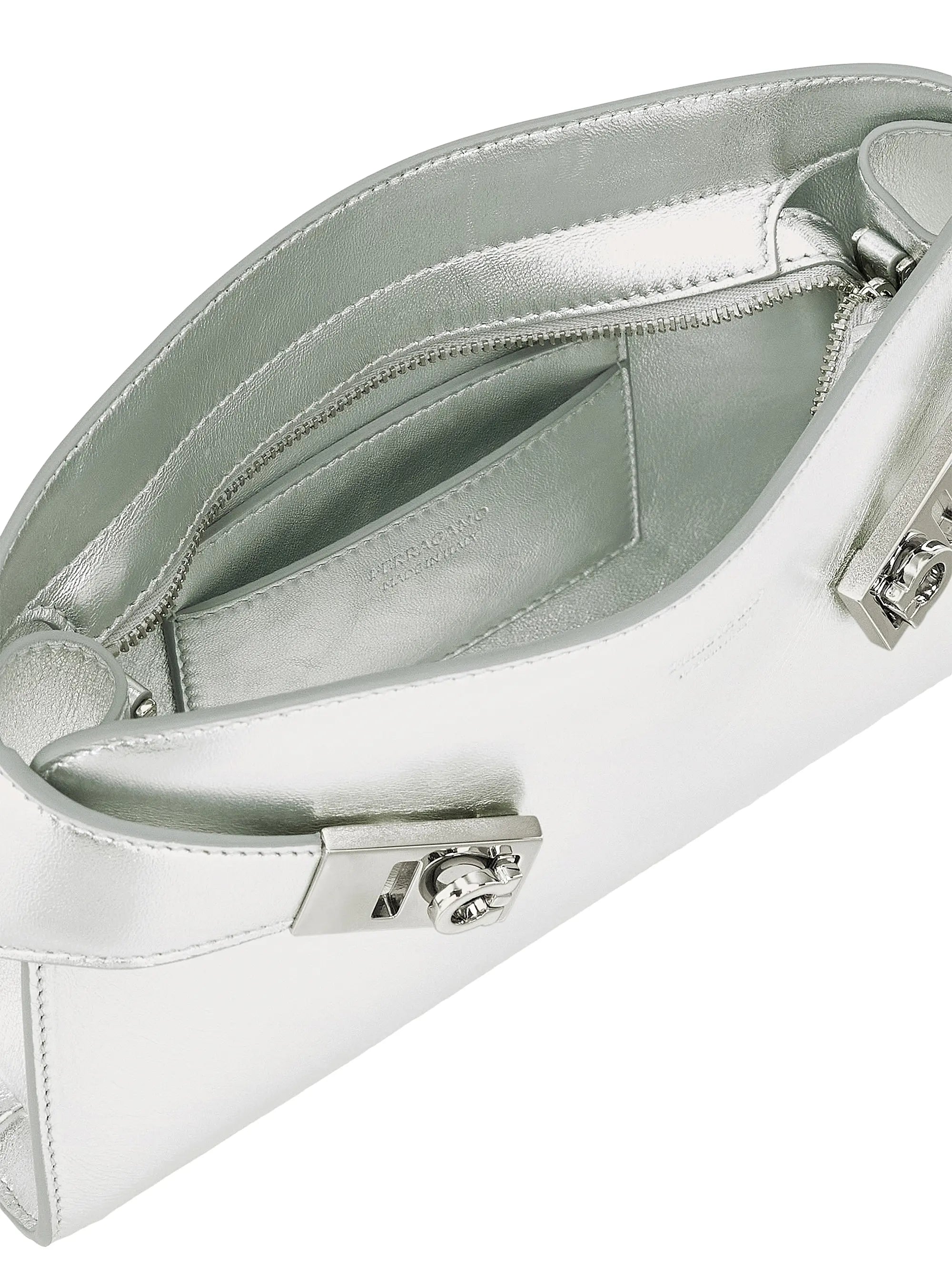 FERRAGAMO Hug Metallic Leather Crossbody Bag
