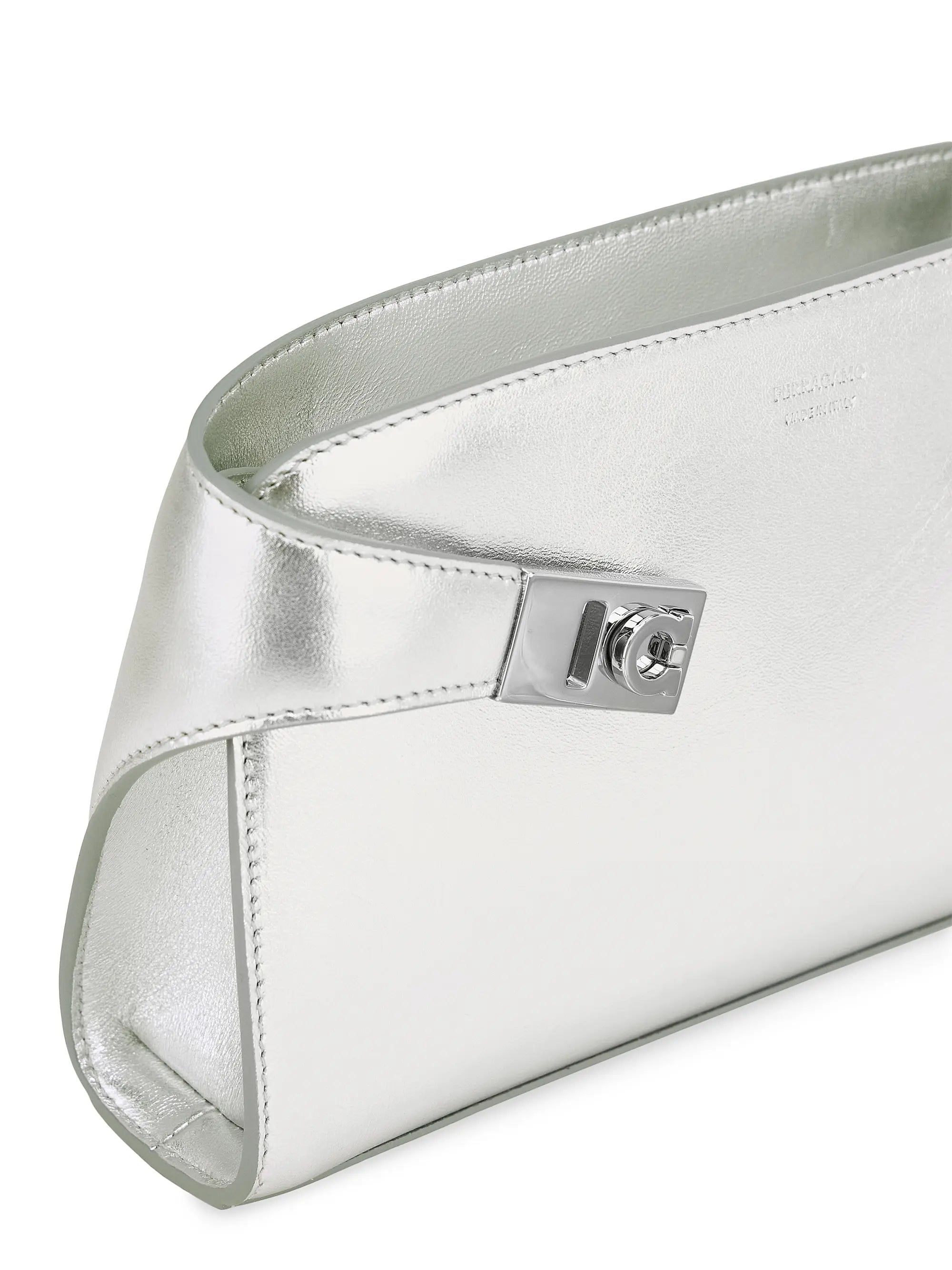 FERRAGAMO Hug Metallic Leather Crossbody Bag