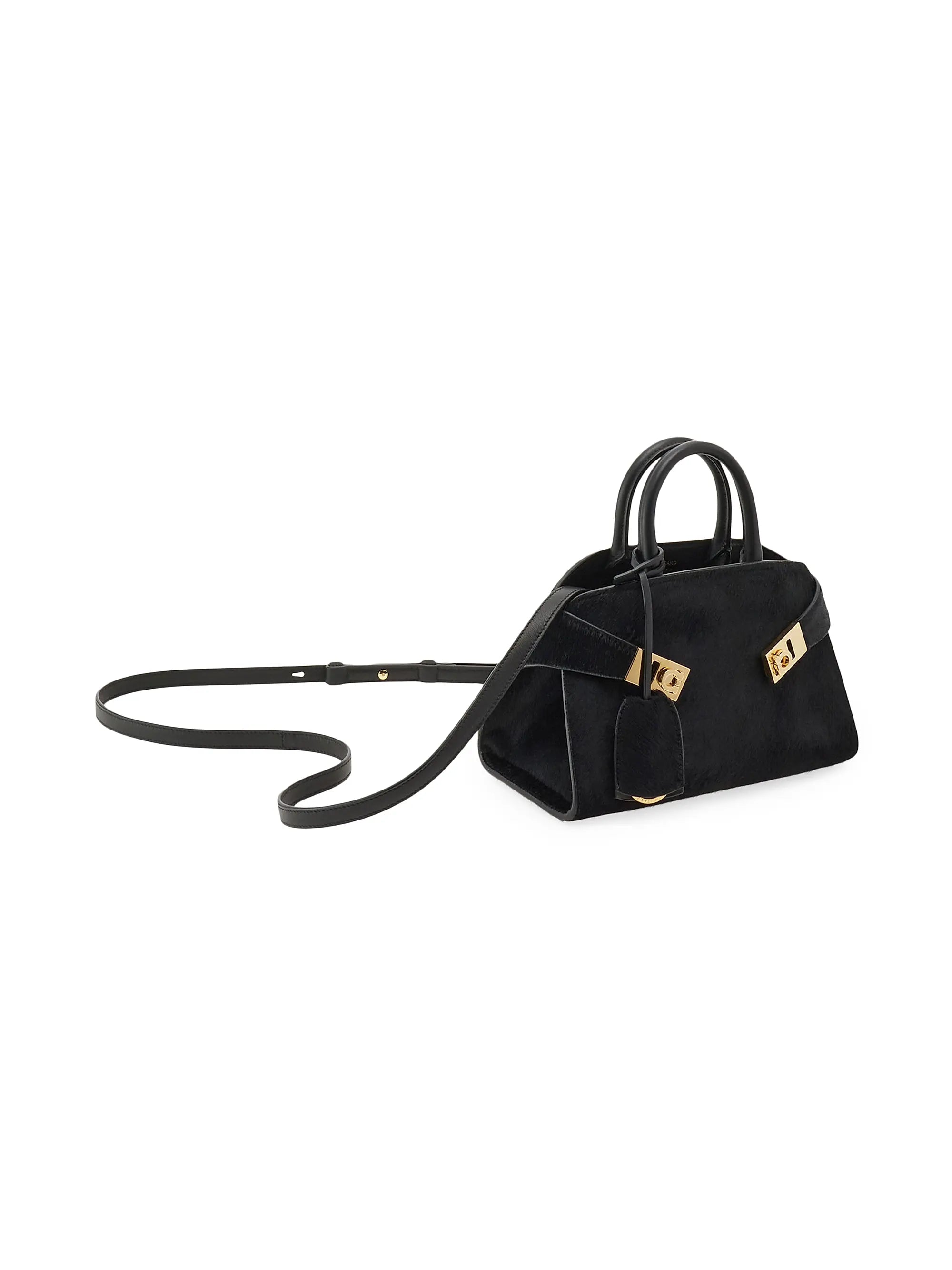 FERRAGAMO Hug Mini Leather Top-Handle Bag