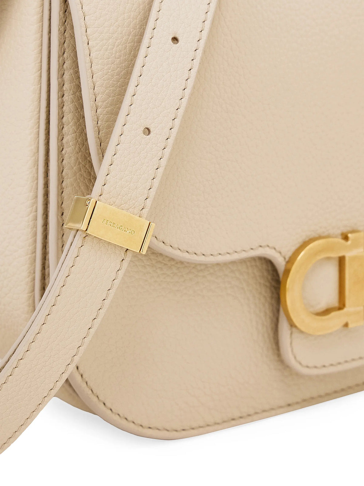 FERRAGAMO Small Double Gancio Saddle Bag