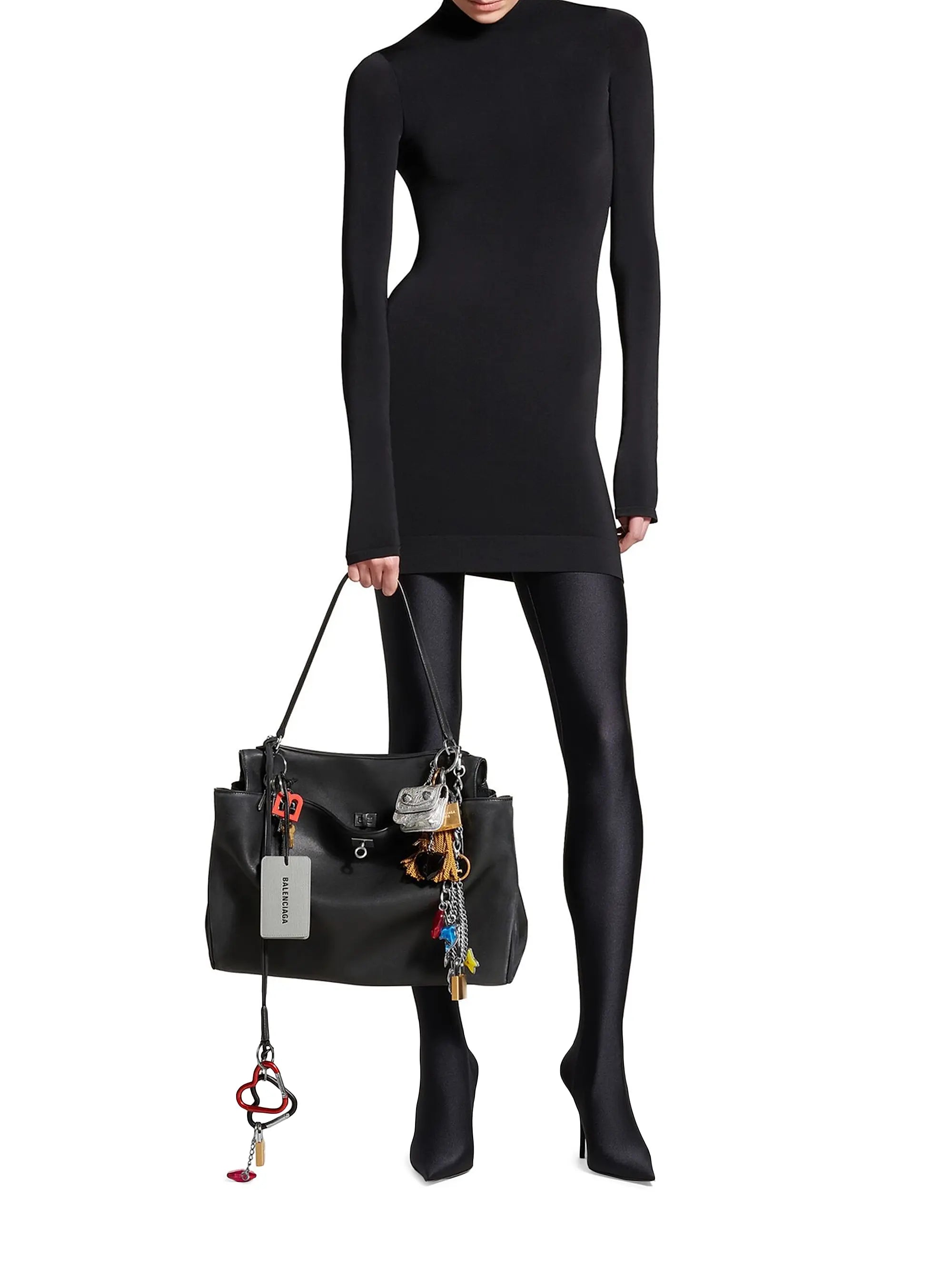 Balenciaga Rodeo Large Handbag Crocodile Embossed