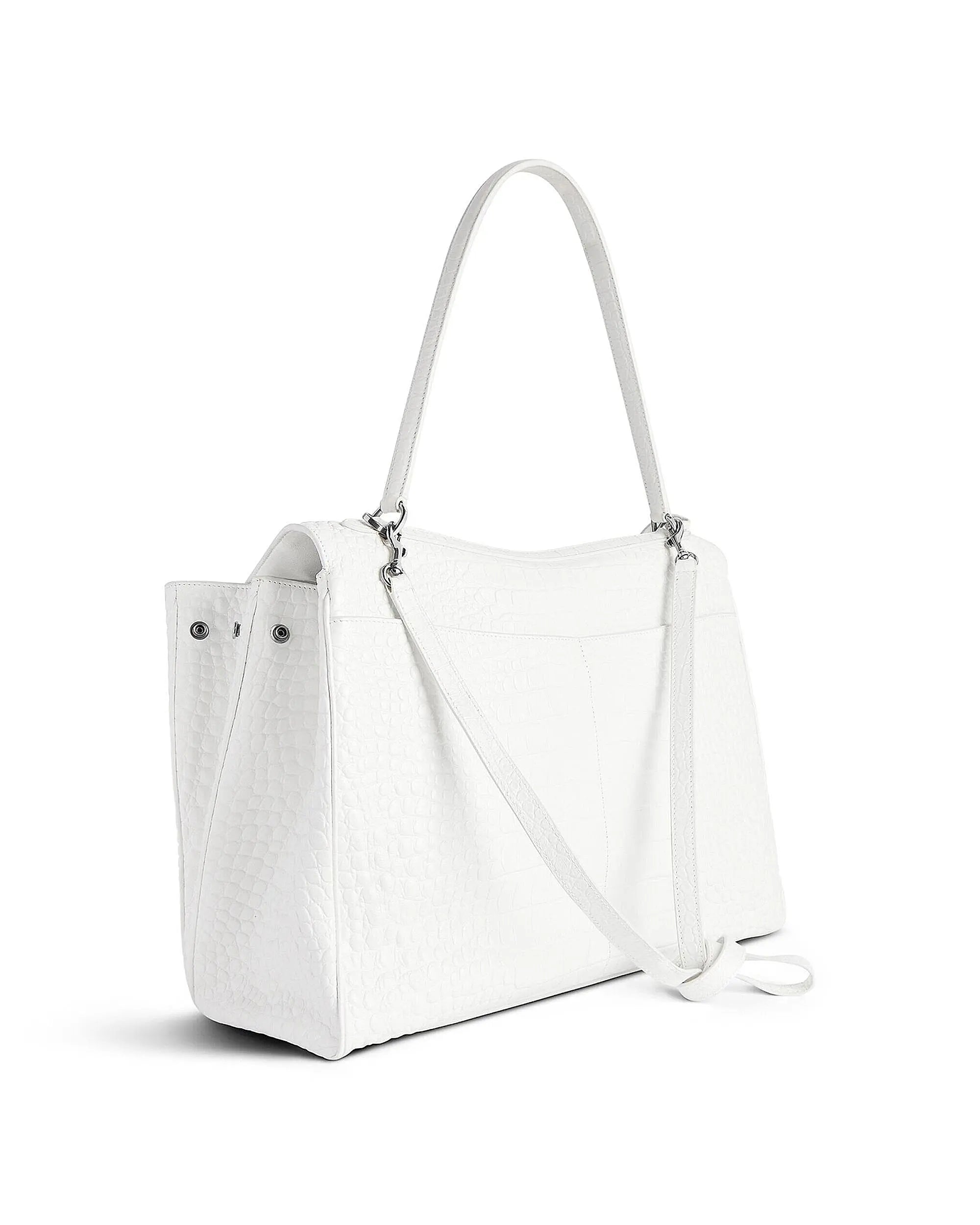 Balenciaga Rodeo Large Handbag Crocodile Embossed