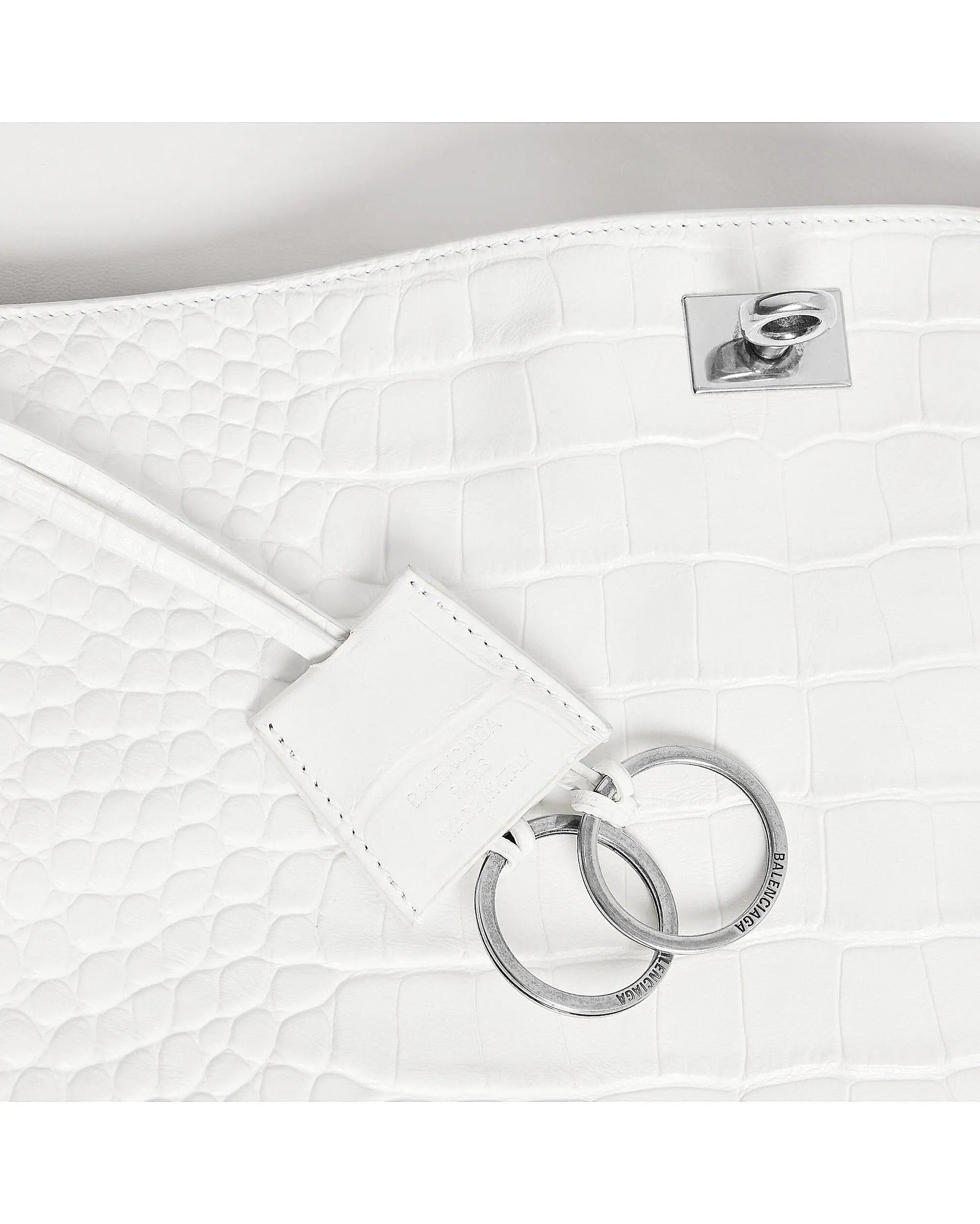 Balenciaga Rodeo Large Handbag Crocodile Embossed