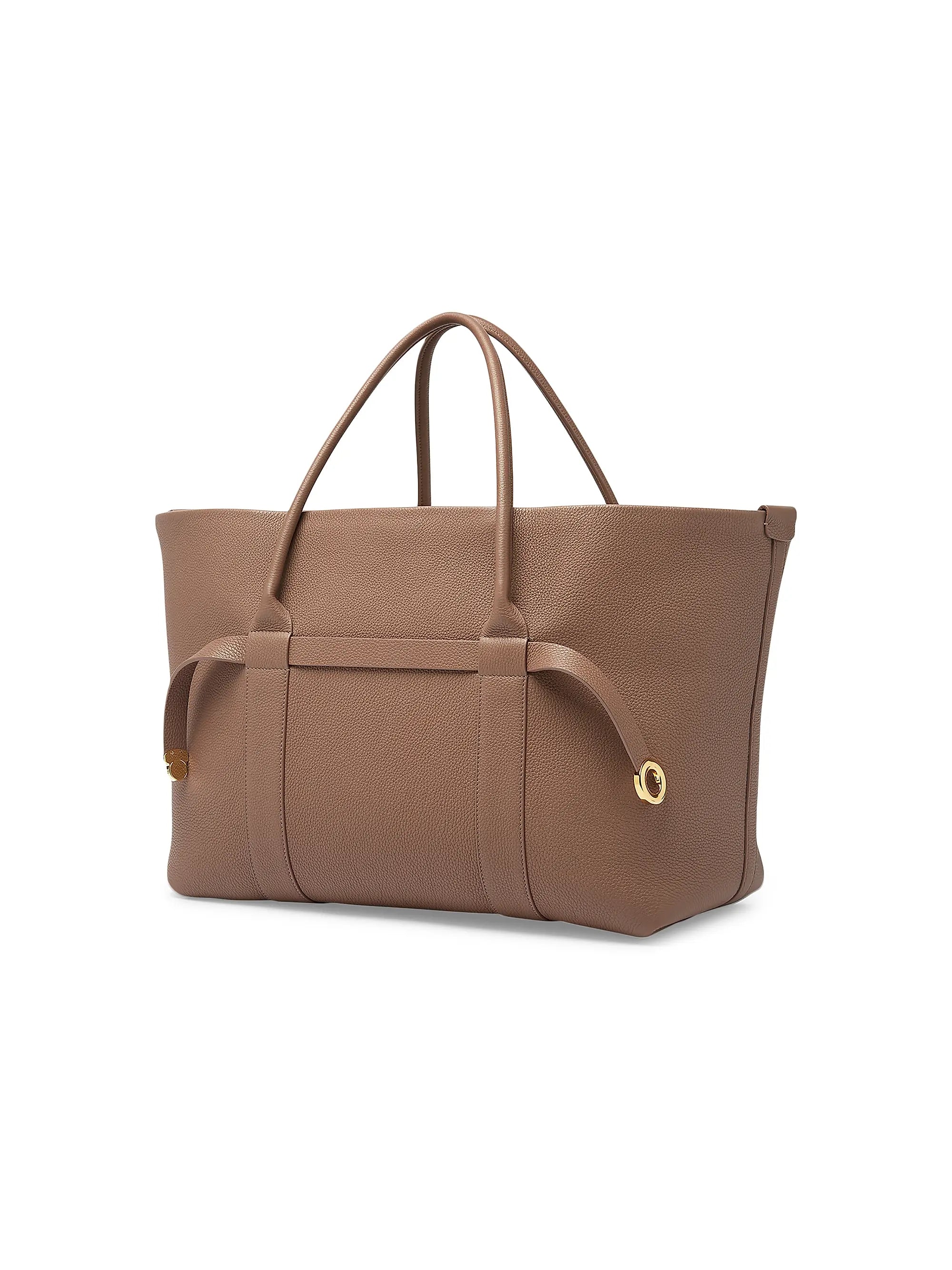 Loro Piana Large Ghiera Leather Shopper Tote Bag