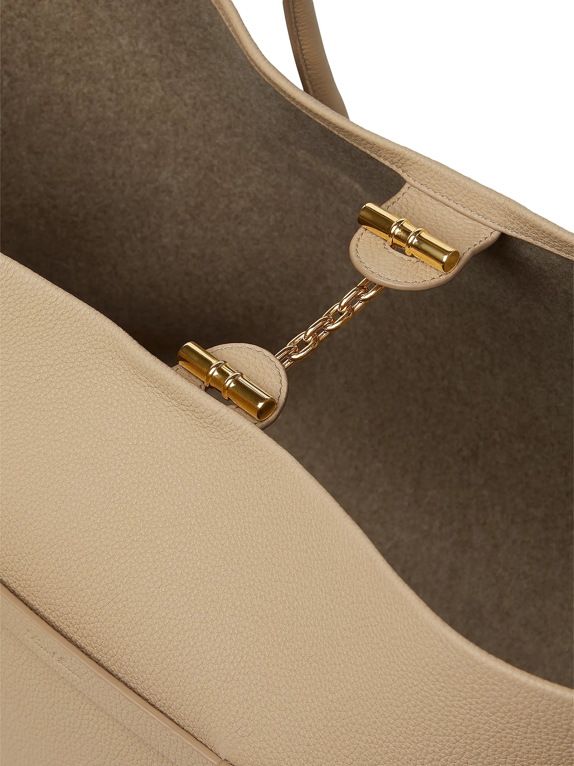Loro Piana Large Ghiera Leather Shopper Tote Bag