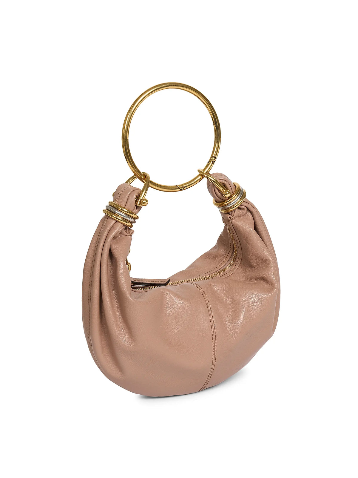 Chloé Small Bracelet Grained Leather Hobo Bag