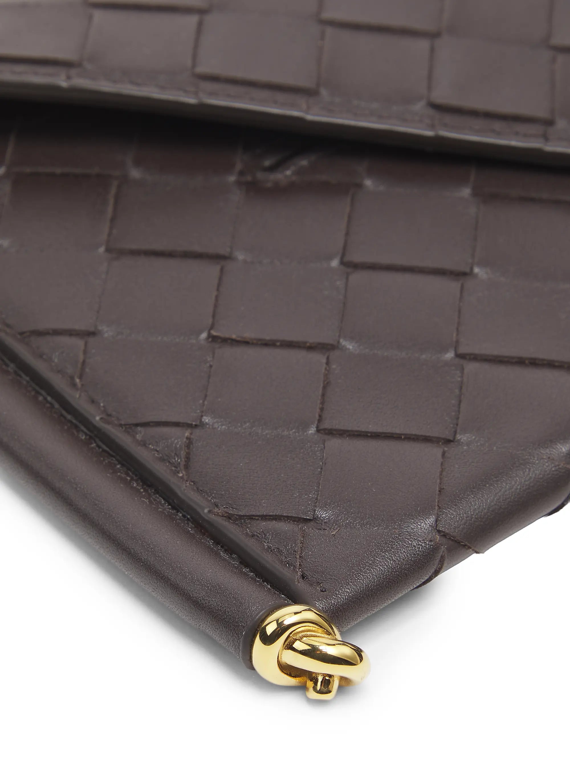 Bottega Veneta Intrecciato Leather Envelope Wallet-On-Chain Bag