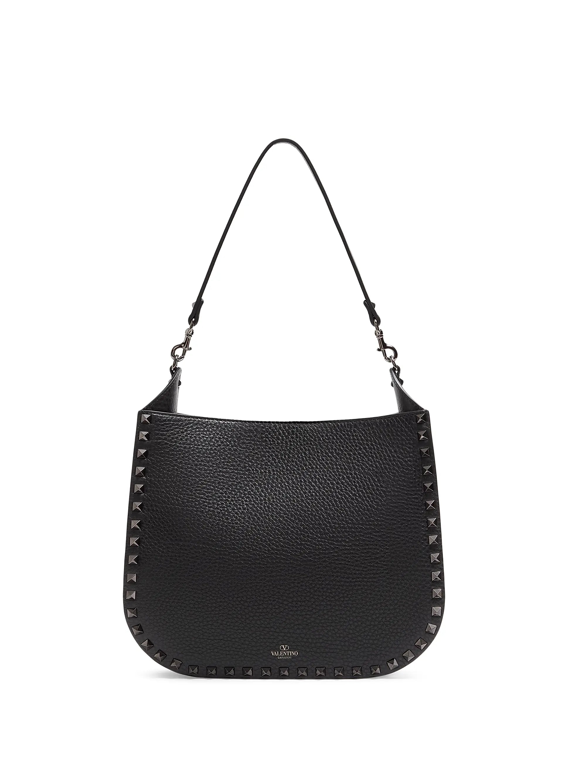 Valentino Garavani Rockstud Grainy Calfskin Shoulder Bag