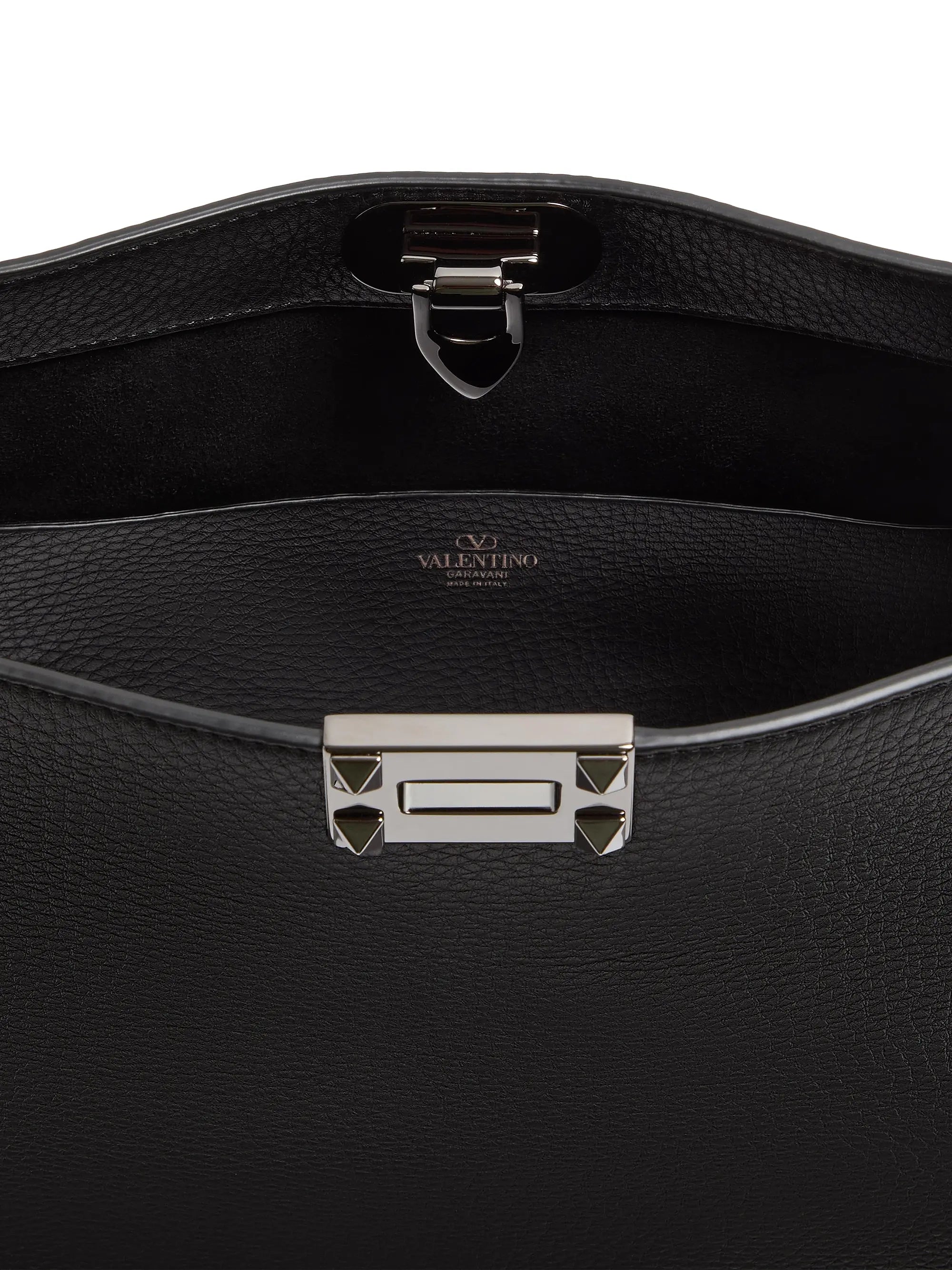Valentino Garavani Rockstud Grainy Calfskin Shoulder Bag