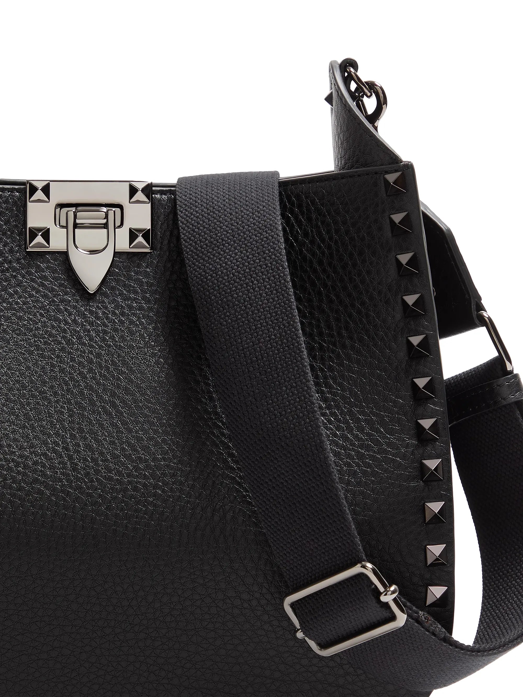 Valentino Garavani Rockstud Grainy Calfskin Shoulder Bag