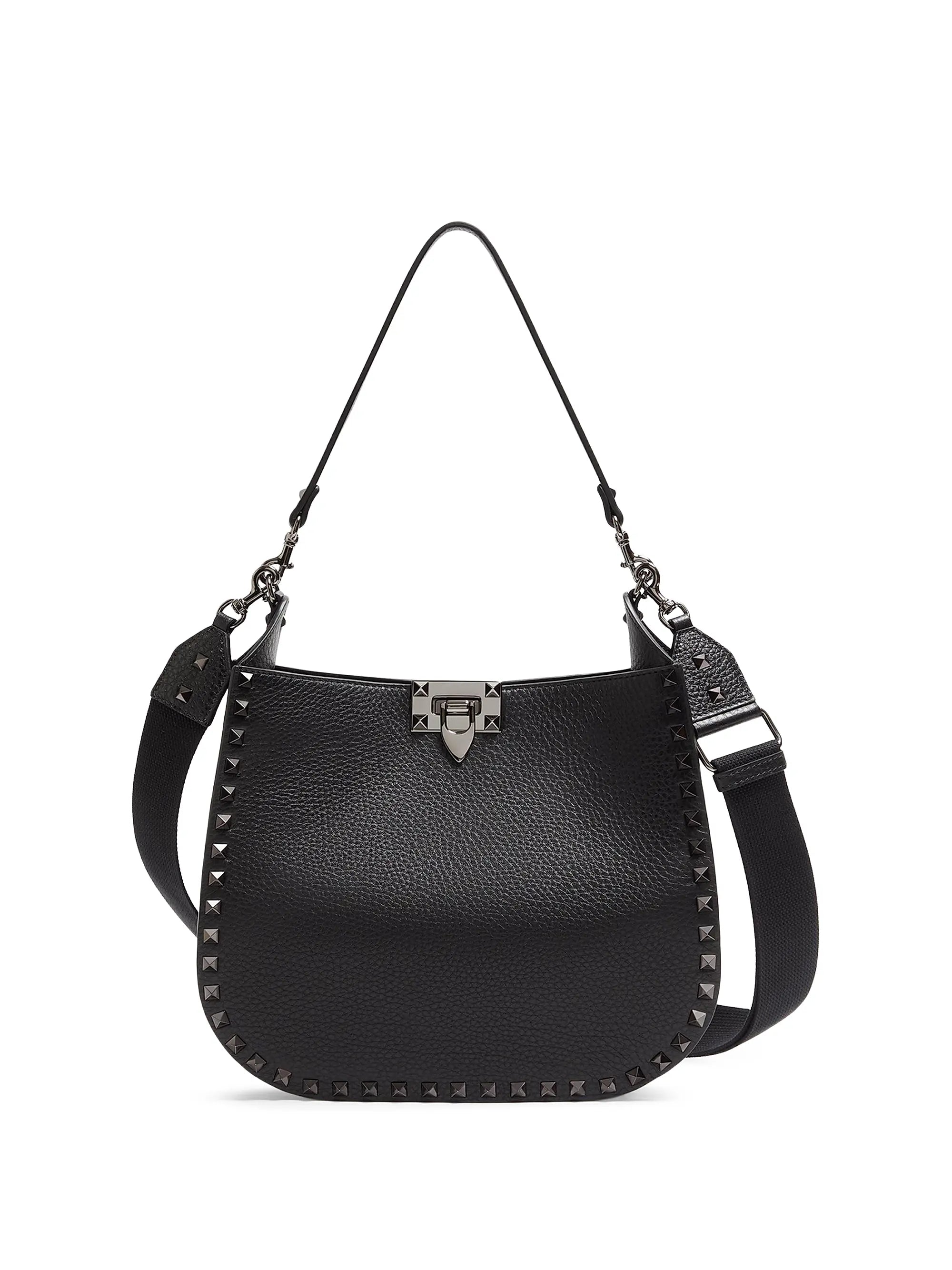 Valentino Garavani Rockstud Grainy Calfskin Shoulder Bag