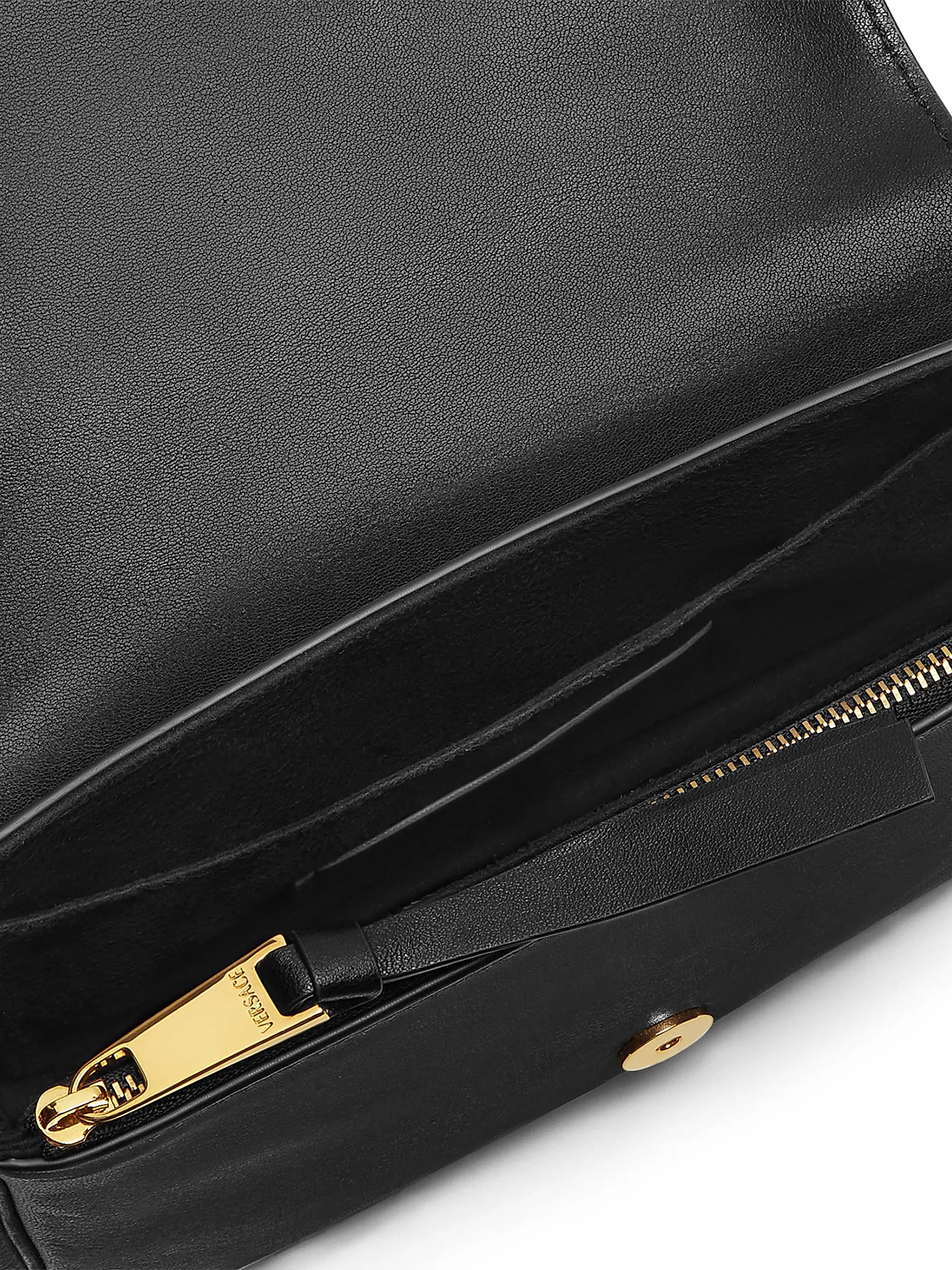 Versace Tag Mini Leather Shoulder Bag