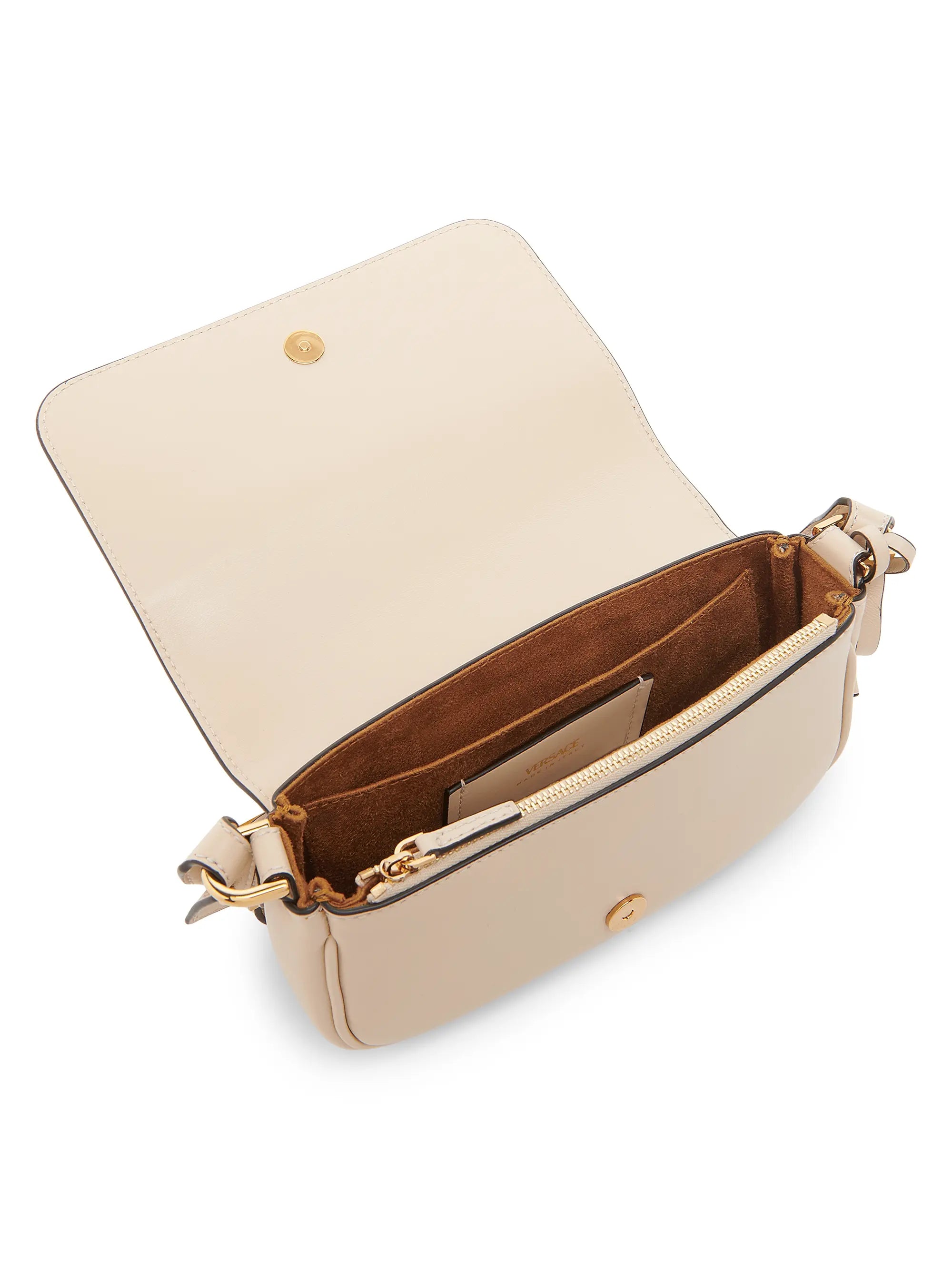 Versace Tag Mini Leather Shoulder Bag