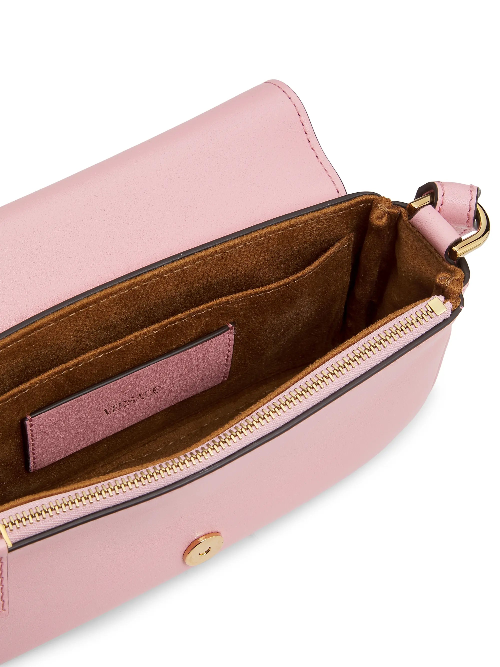 Versace Tag Mini Leather Shoulder Bag