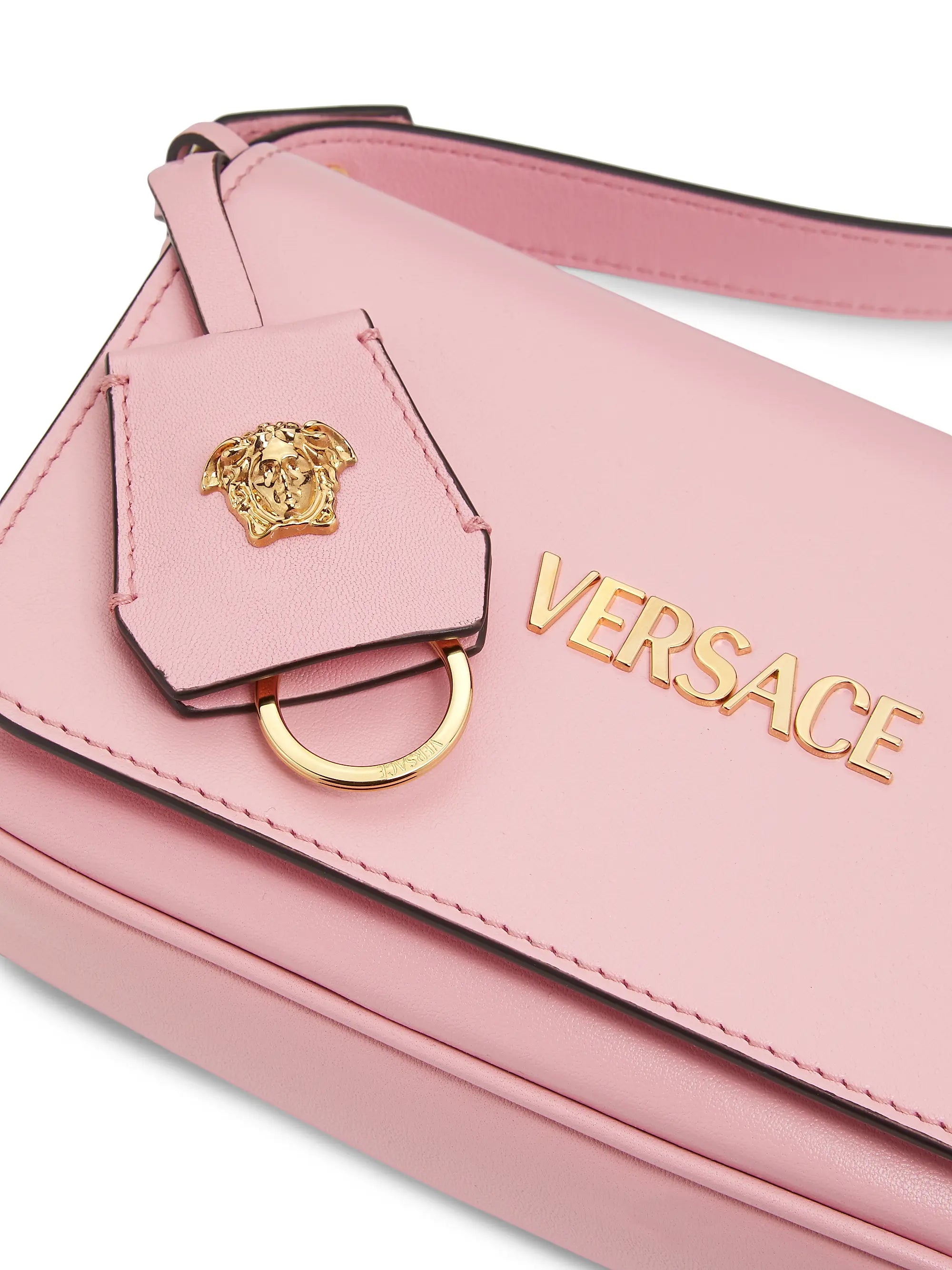 Versace Tag Mini Leather Shoulder Bag