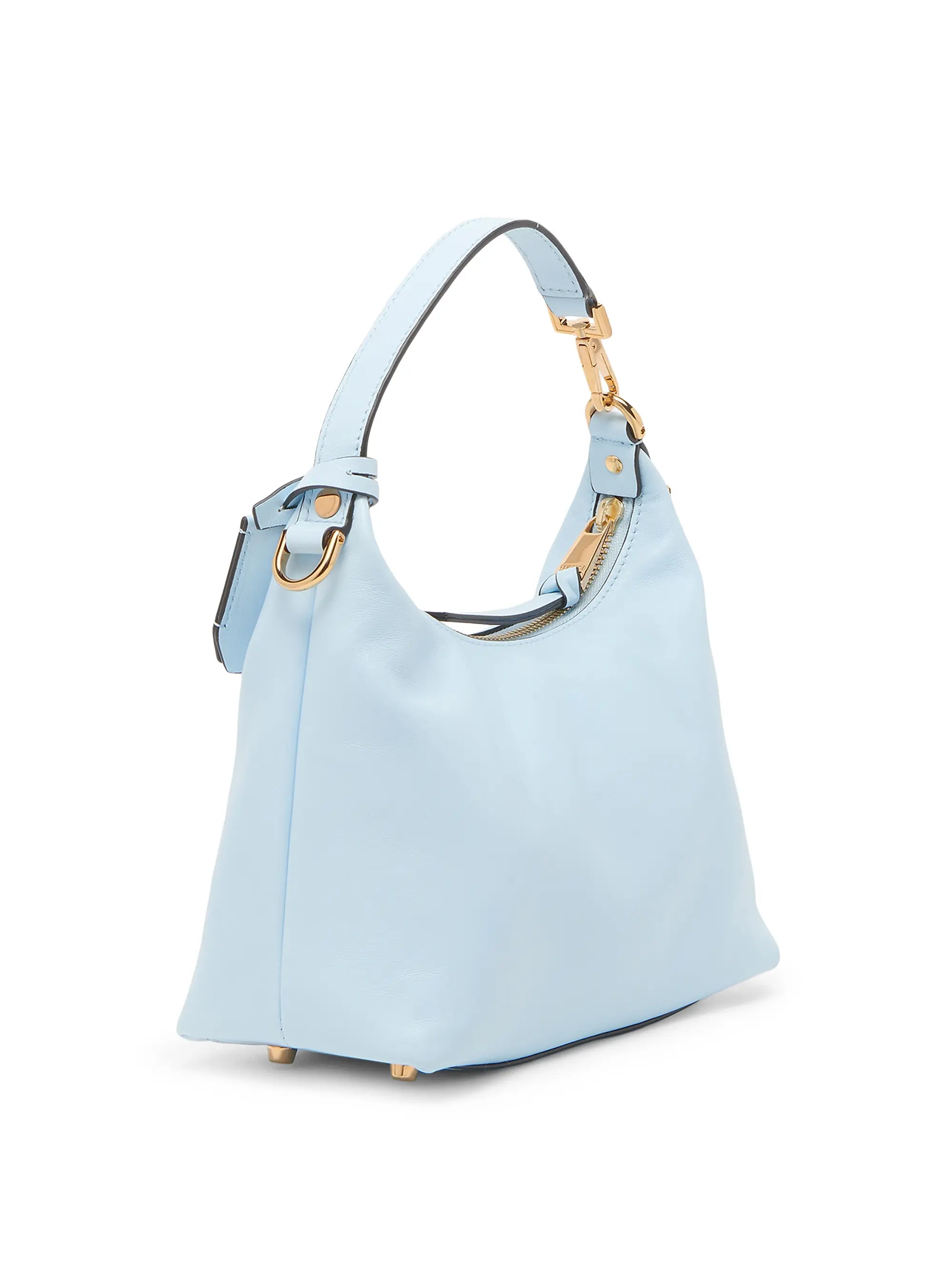 Versace Tag Leather Hobo Bag