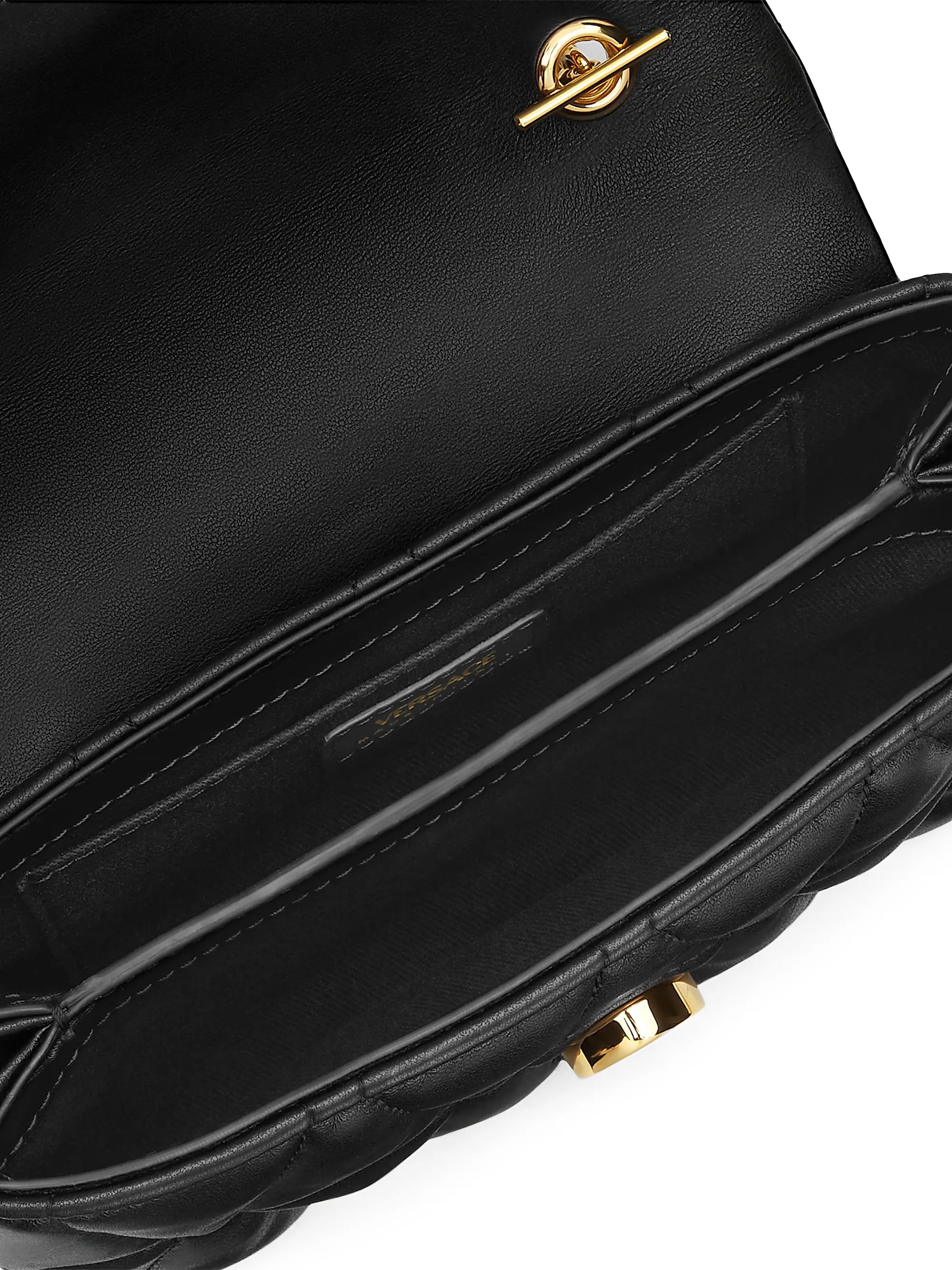 Versace Kleio Mini Quilted Leather Crossbody Bag