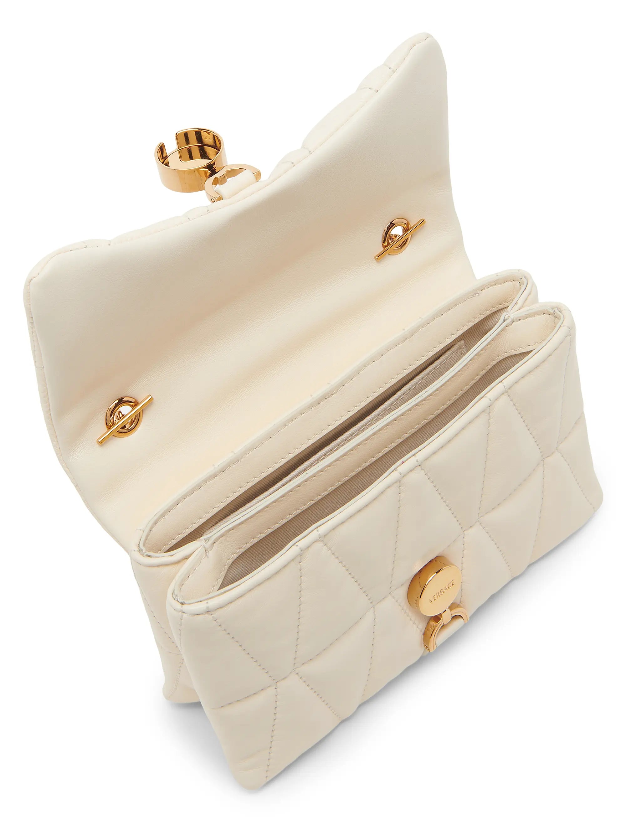 Versace Kleio Mini Quilted Leather Crossbody Bag
