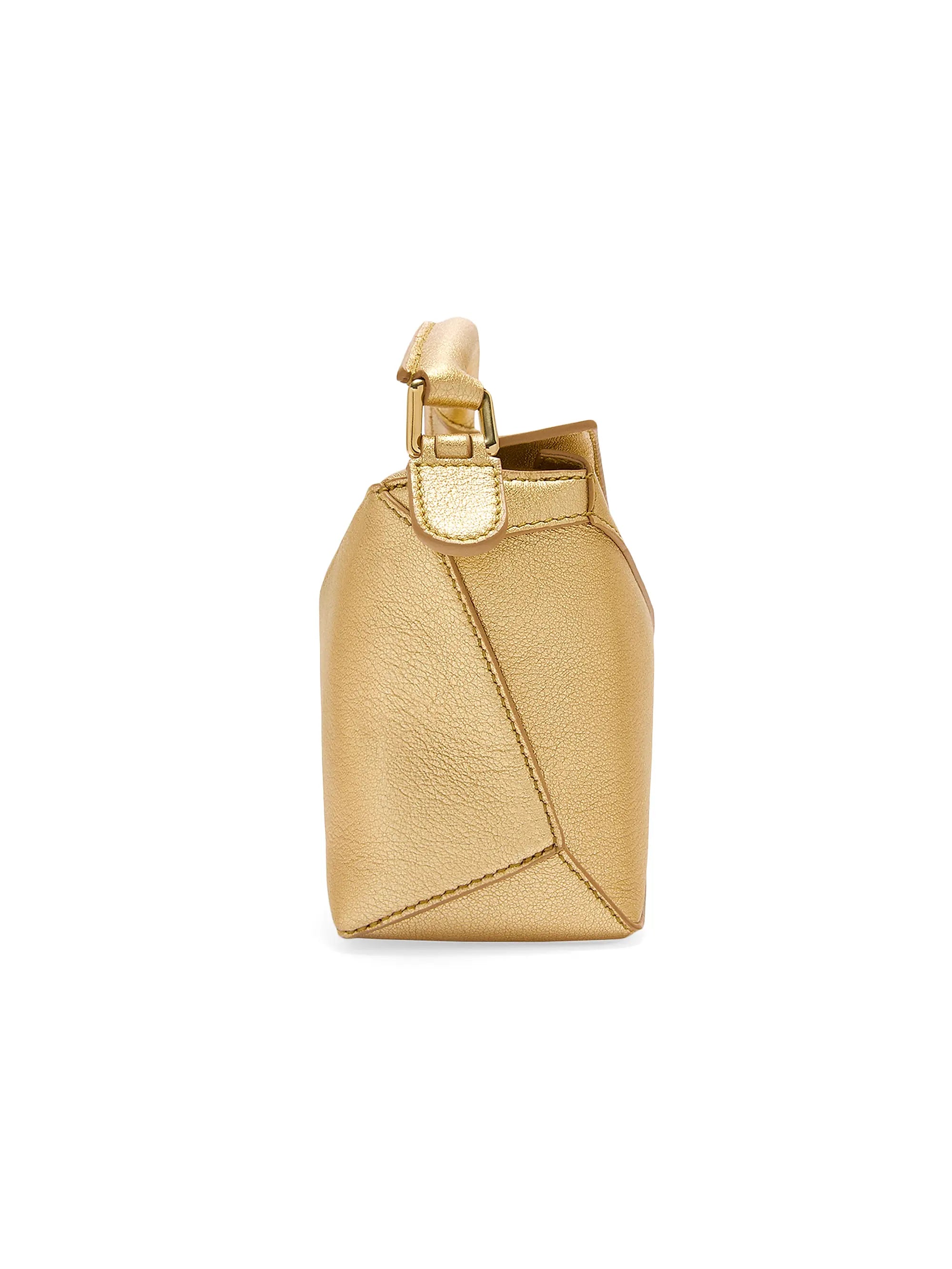 LOEWE Mini Puzzle Edge Metallic Leather Bag