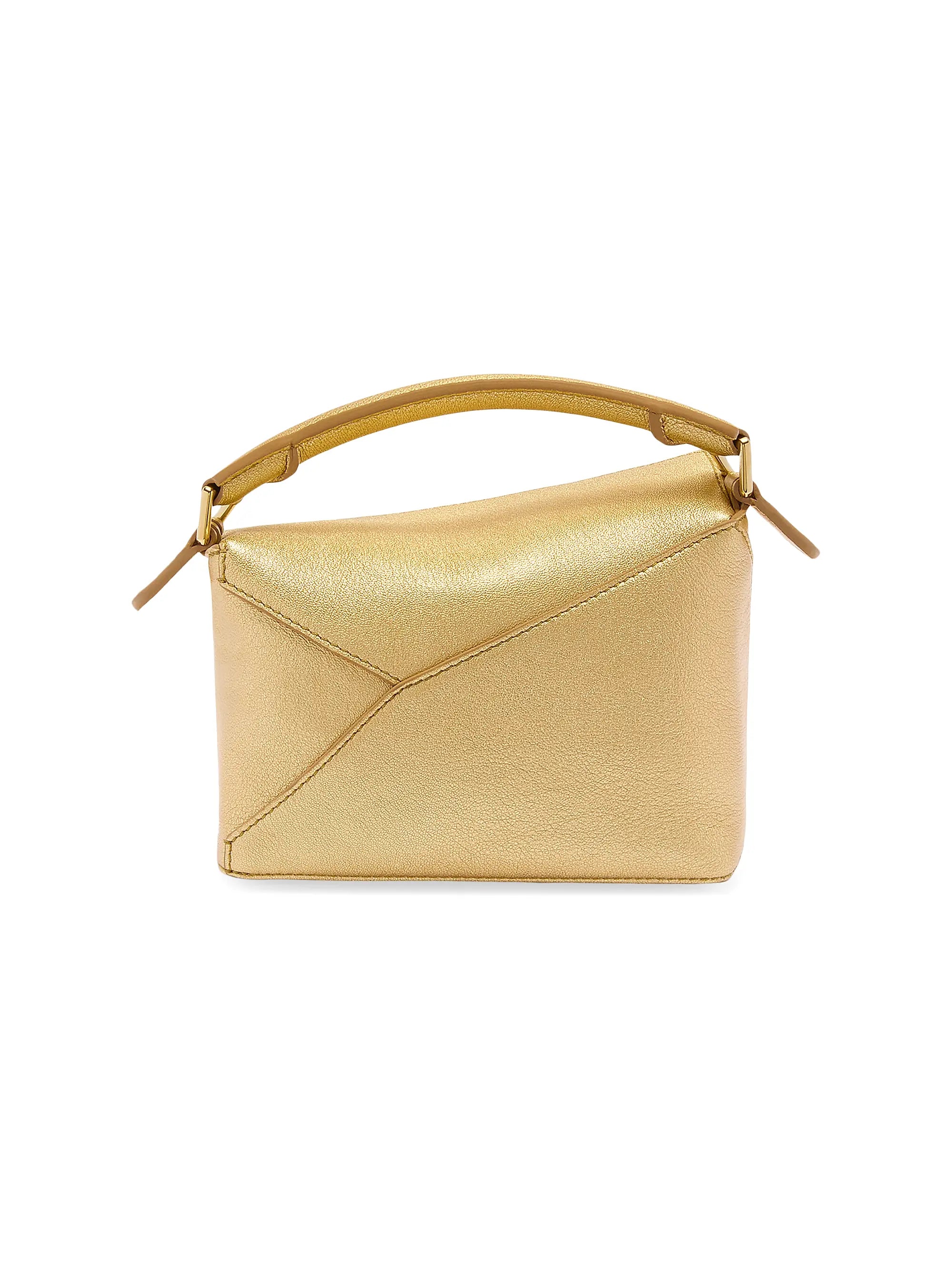 LOEWE Mini Puzzle Edge Metallic Leather Bag