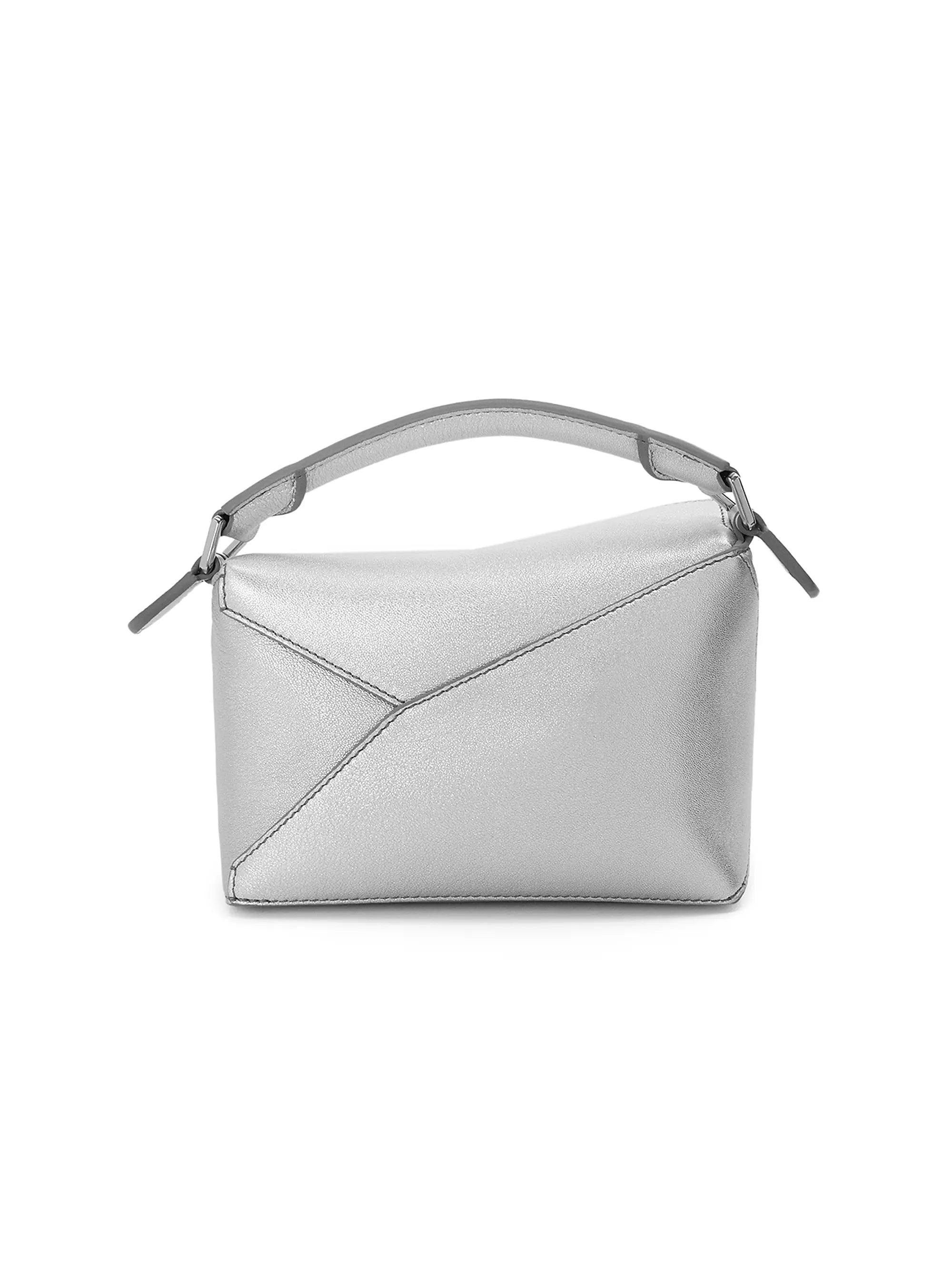 LOEWE Mini Puzzle Edge Metallic Leather Bag