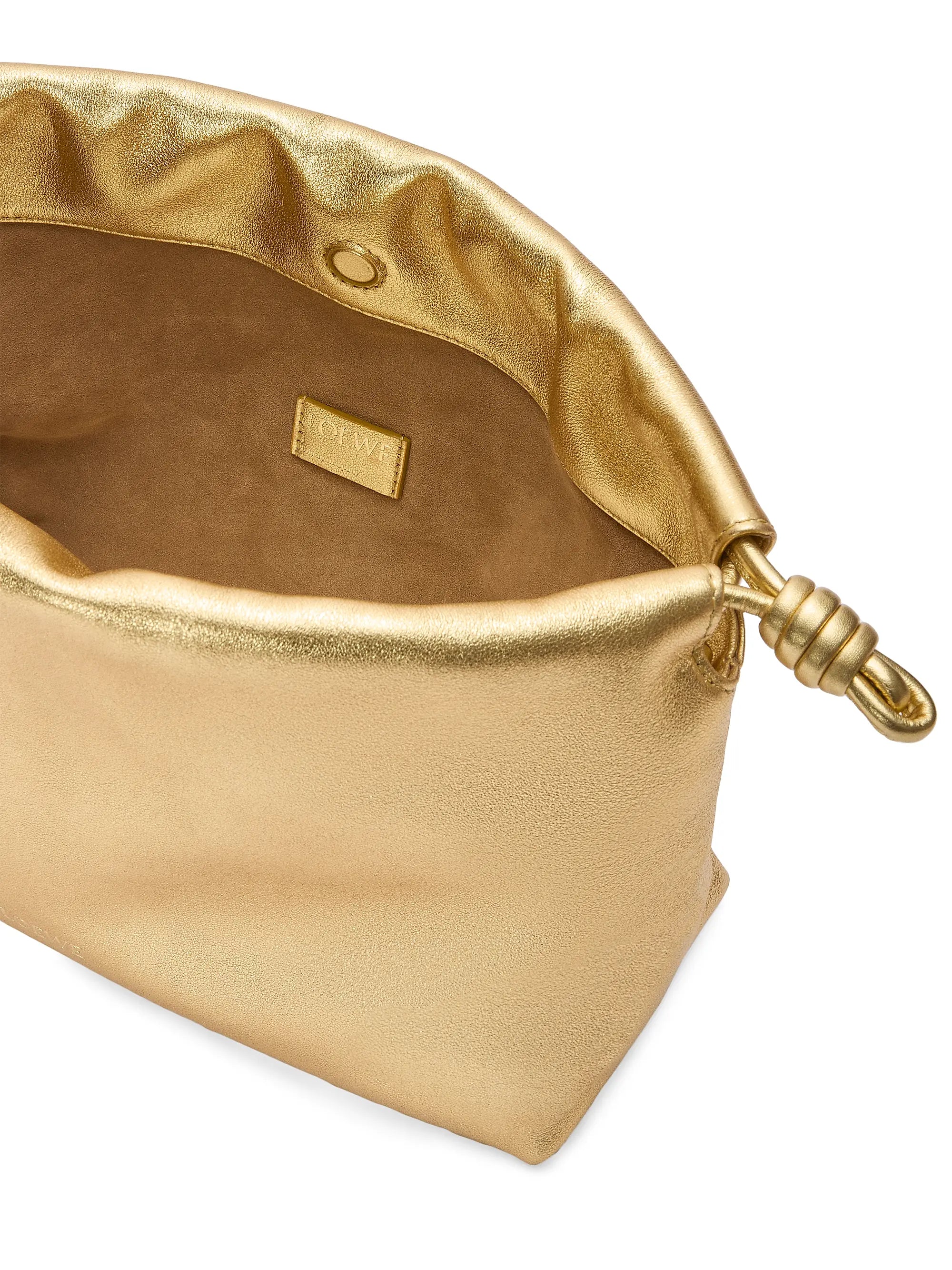 LOEWE Medium Flamenco Laminated Leather Shoulder Bag