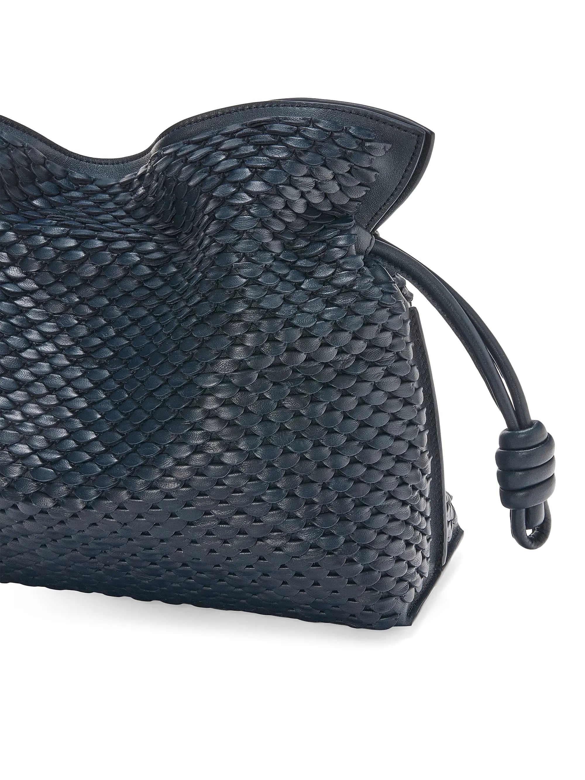 LOEWE Flamenco Scales Leather Clutch