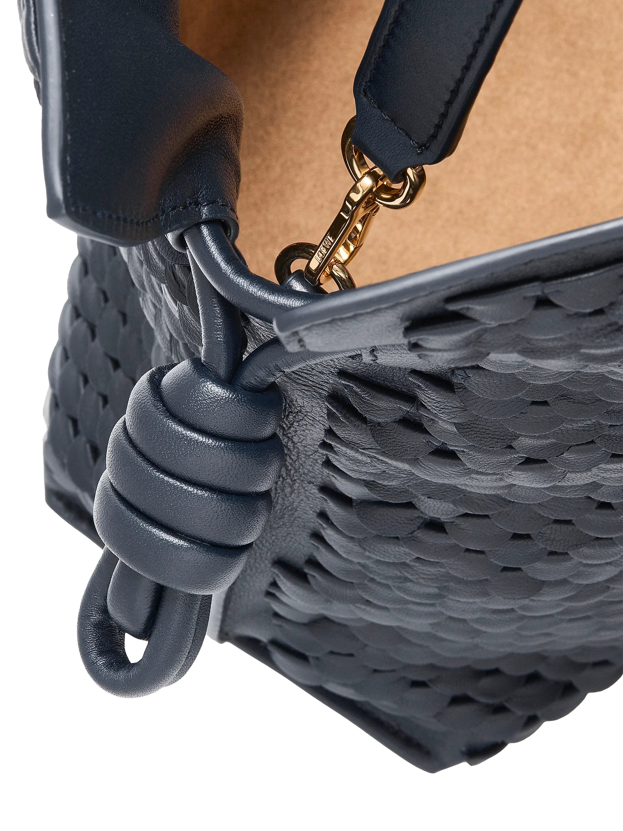 LOEWE Flamenco Scales Leather Clutch