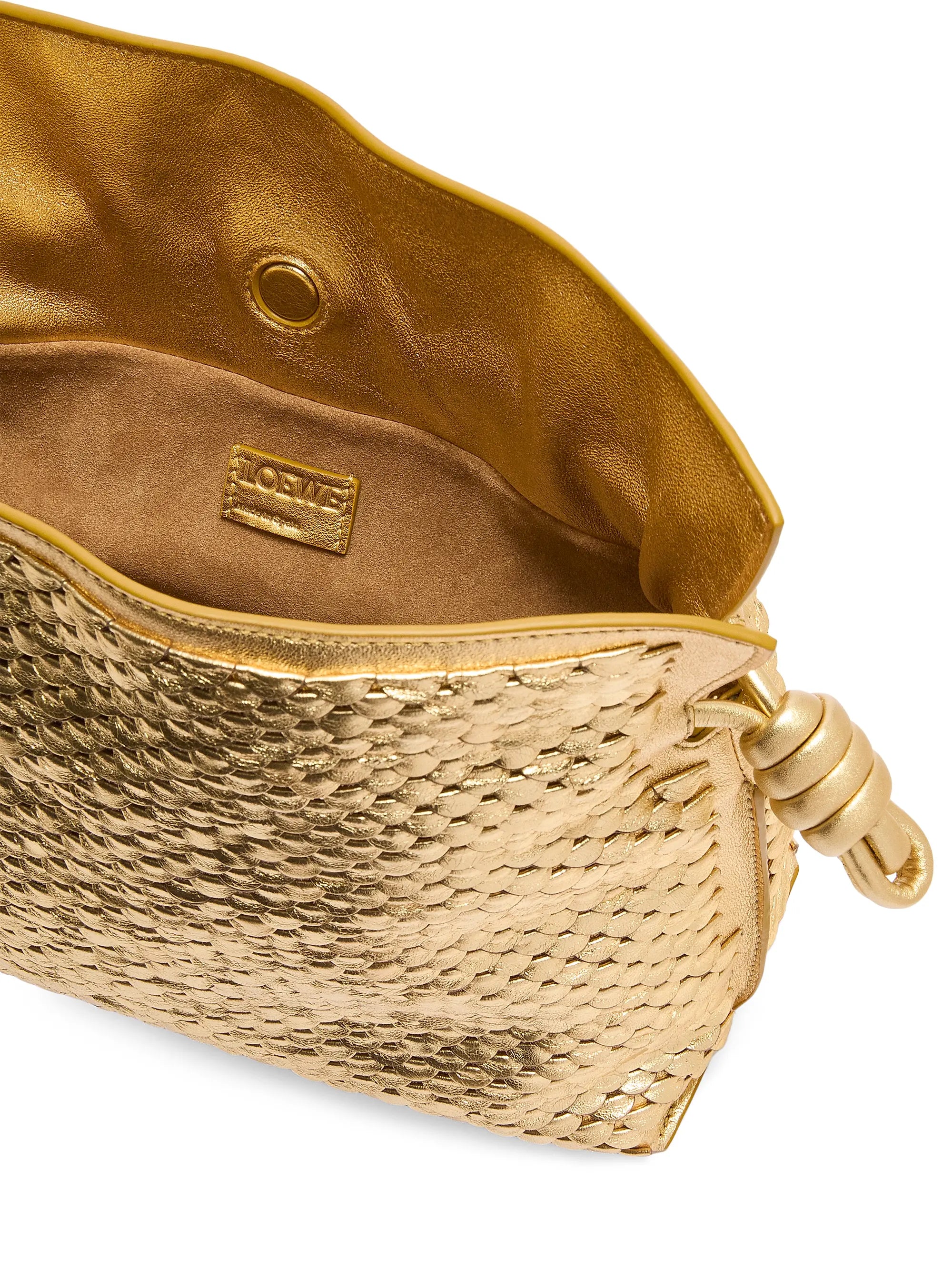 LOEWE Flamenco Scales Leather Clutch