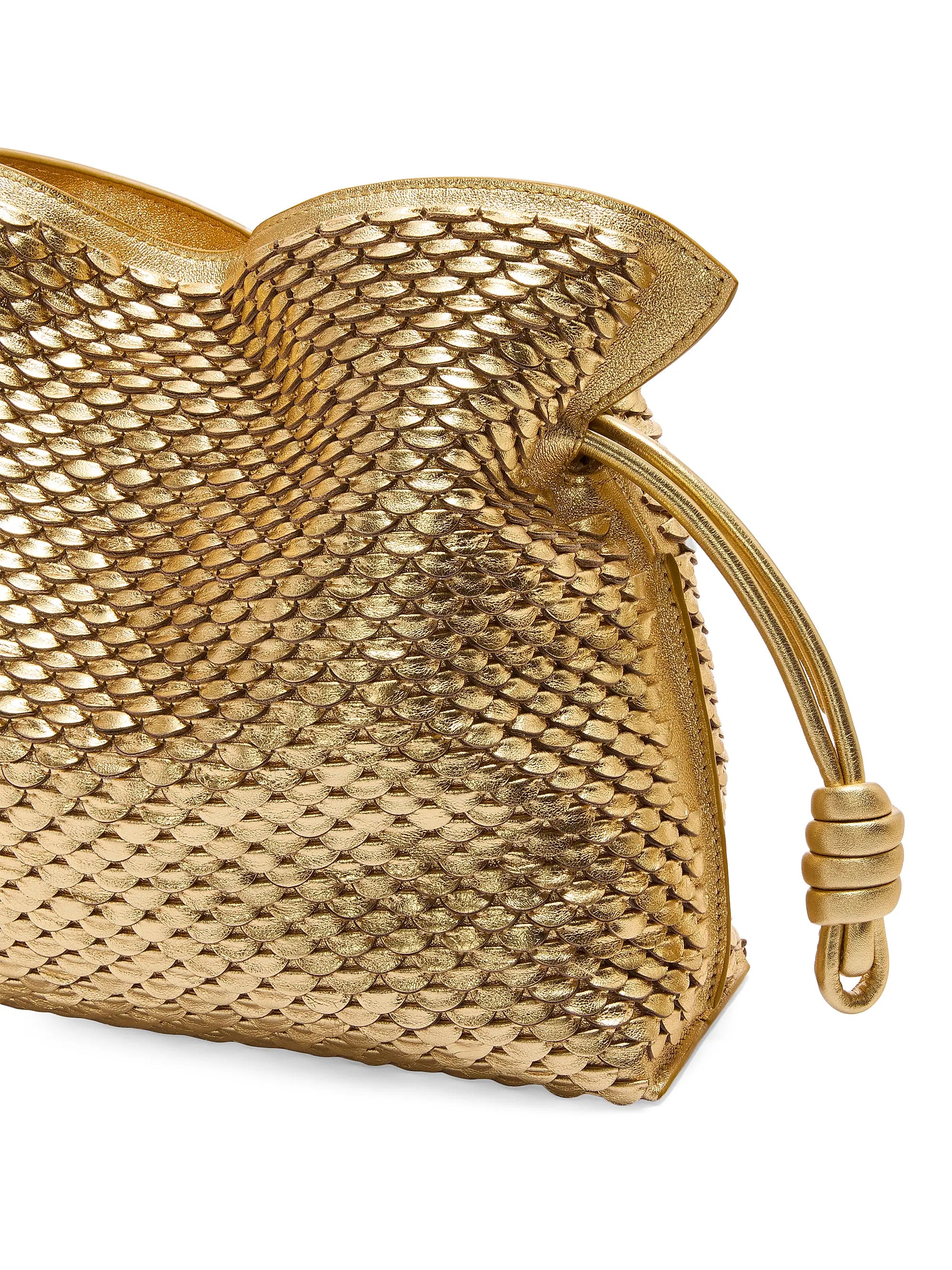 LOEWE Flamenco Scales Leather Clutch
