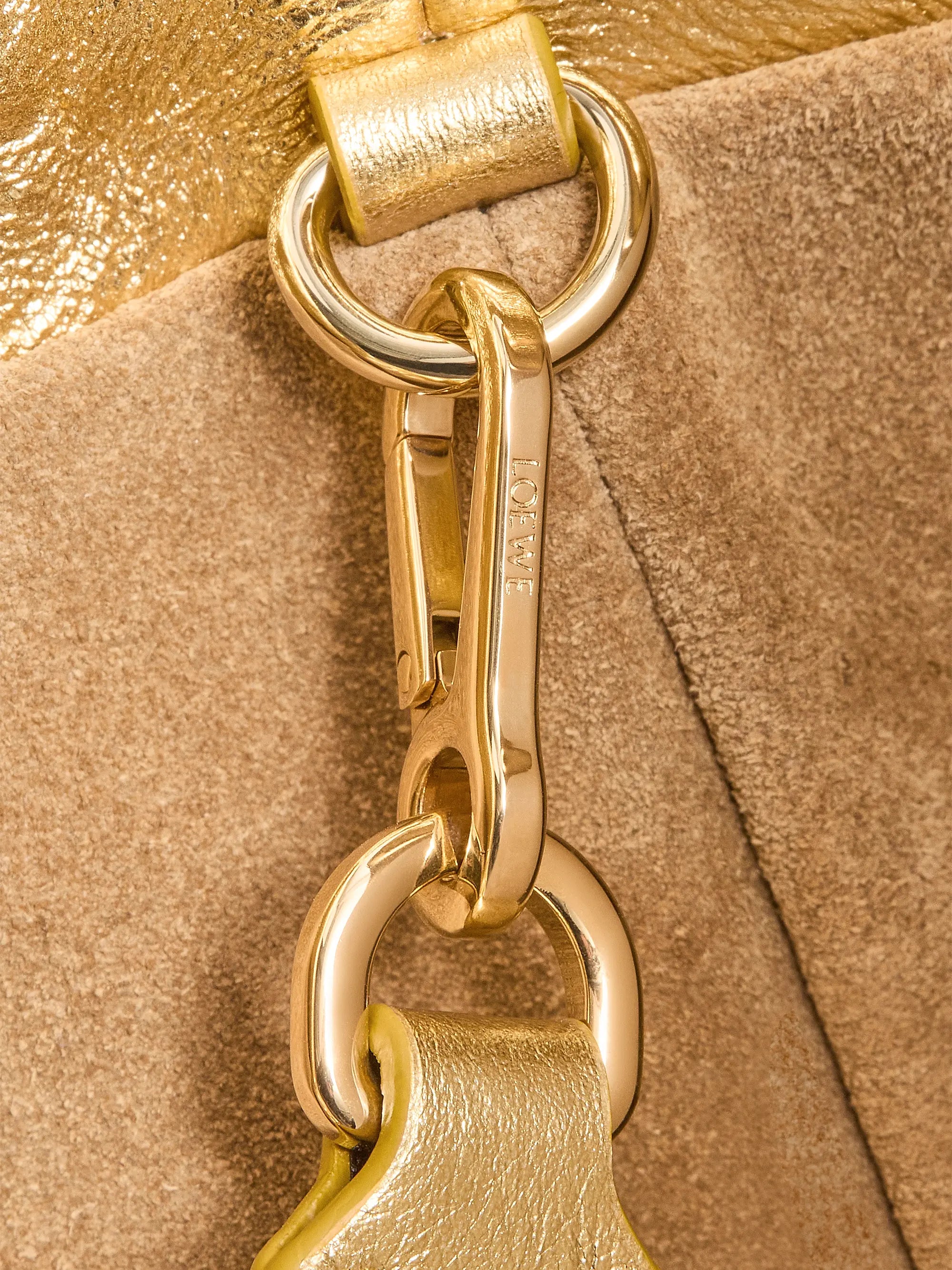 LOEWE Flamenco Scales Leather Clutch